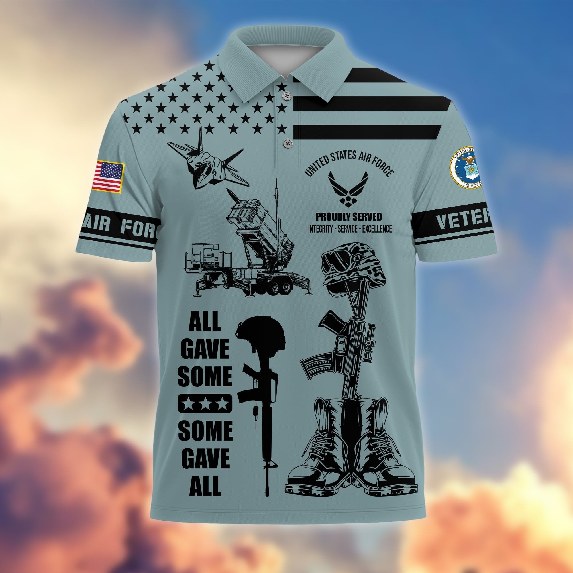 Premium All Gave Some Some Gave All US Veterans Polo Shirt APVC190301