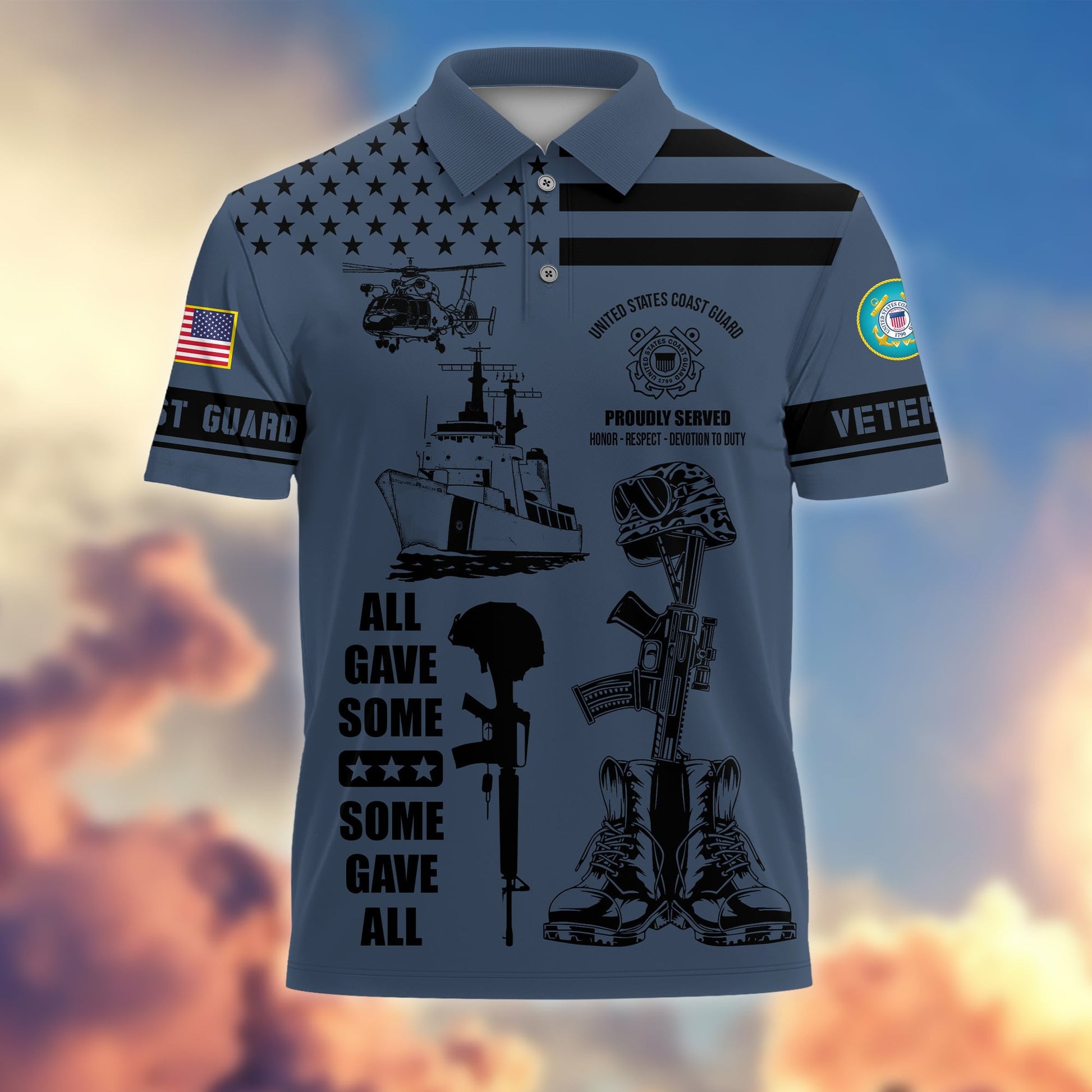 Premium All Gave Some Some Gave All US Veterans Polo Shirt APVC190301