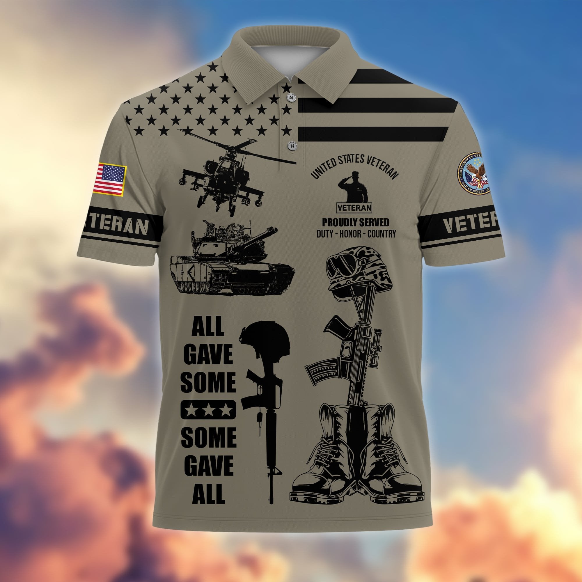 Premium All Gave Some Some Gave All US Veterans Polo Shirt APVC190301