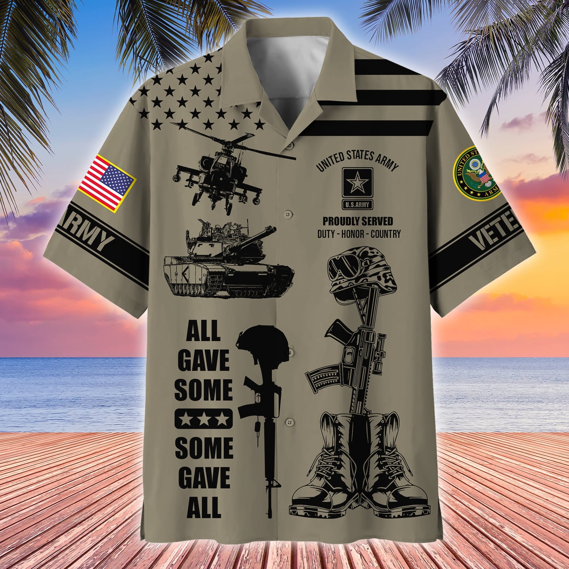 Premium All Gave Some Some Gave All US Veterans Hawaii Shirt APVC190302