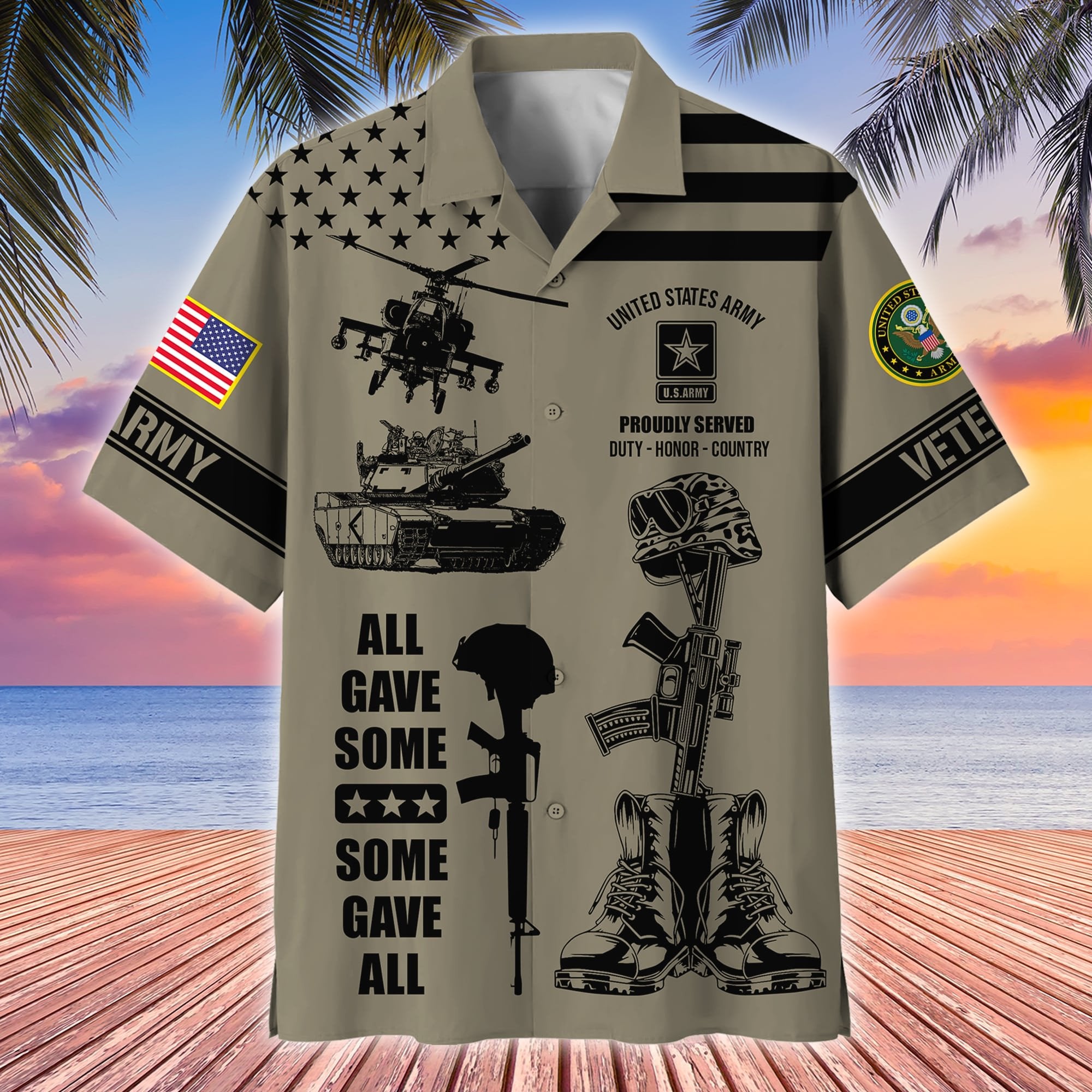 Premium All Gave Some Some Gave All US Veterans Hawaii Shirt APVC190302