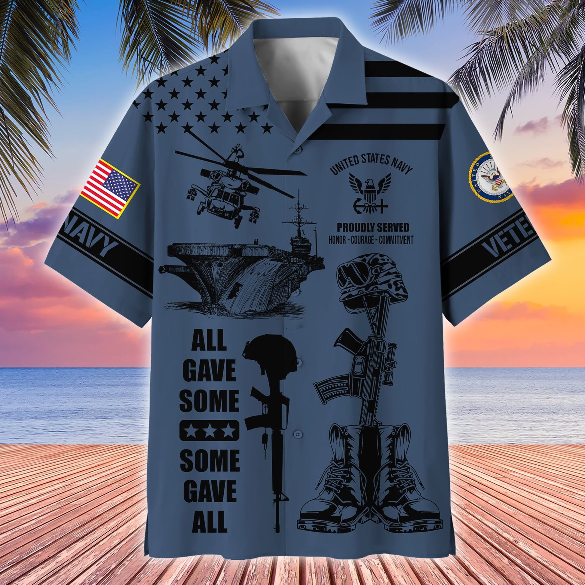 Premium All Gave Some Some Gave All US Veterans Hawaii Shirt APVC190302