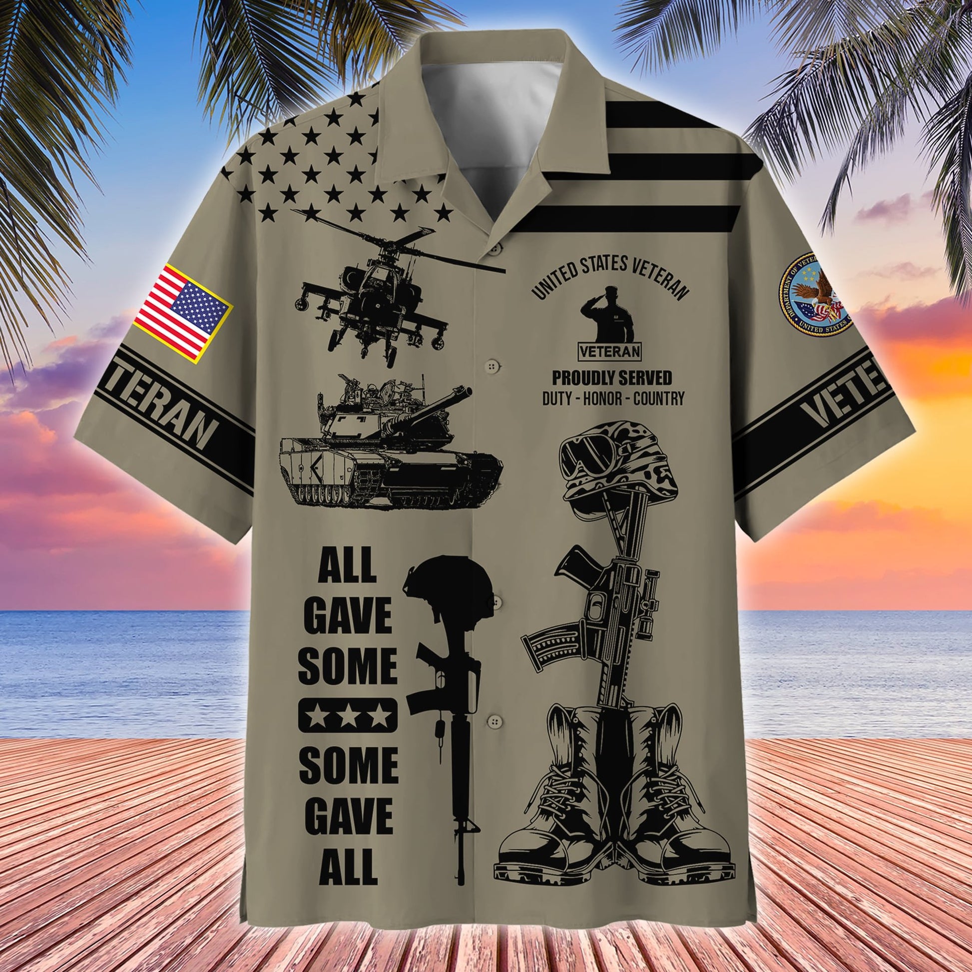 Premium All Gave Some Some Gave All US Veterans Hawaii Shirt APVC190302