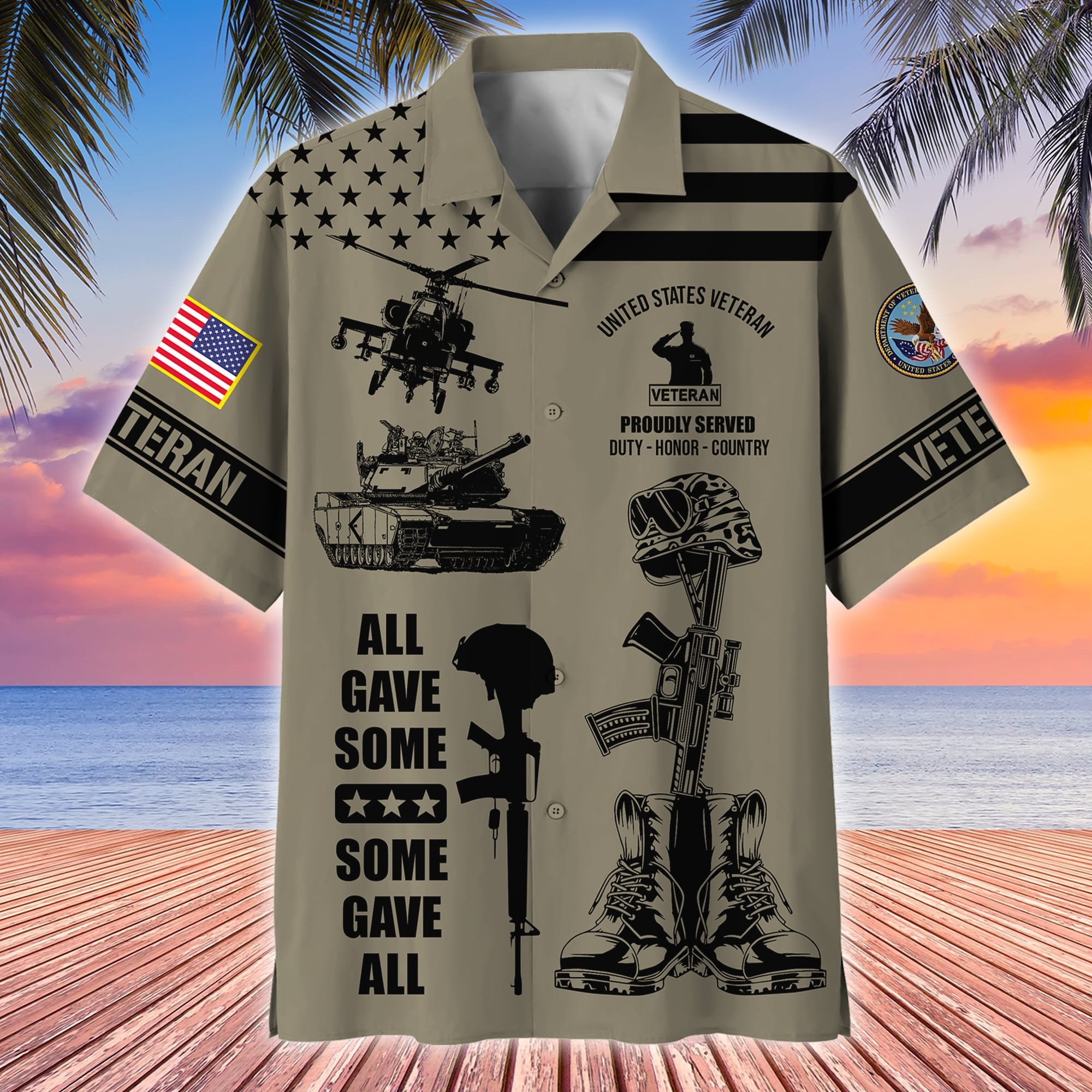 Premium All Gave Some Some Gave All US Veterans Hawaii Shirt APVC190302