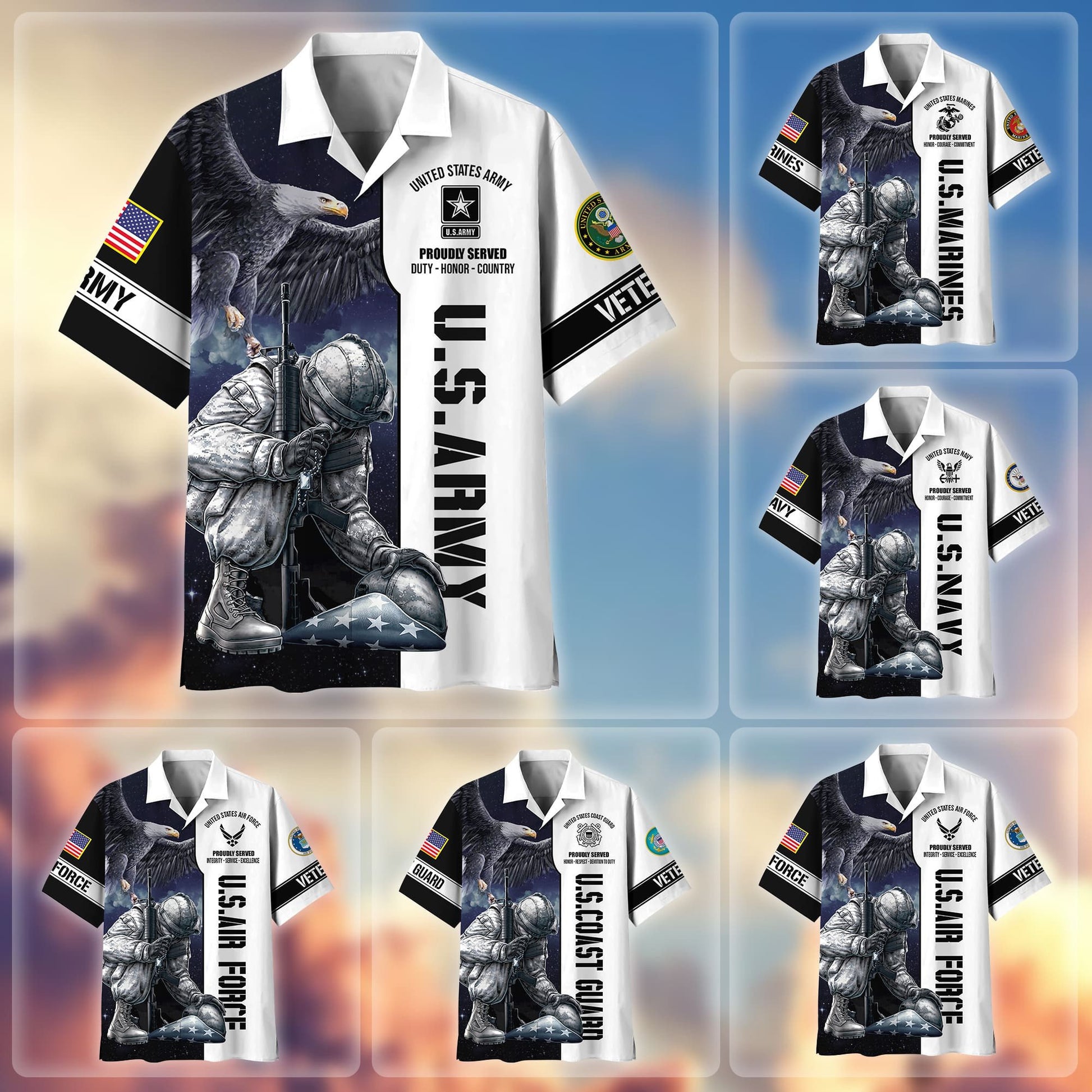 Premium Honoring All Who Served US Veterans Hawaii Shirt APVC210302