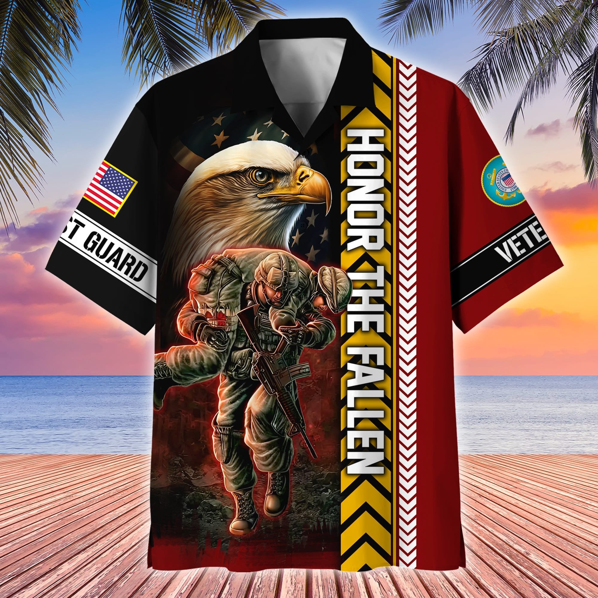 Premium Honor The Fallen US Veterans Hawaii Shirt APVC210303