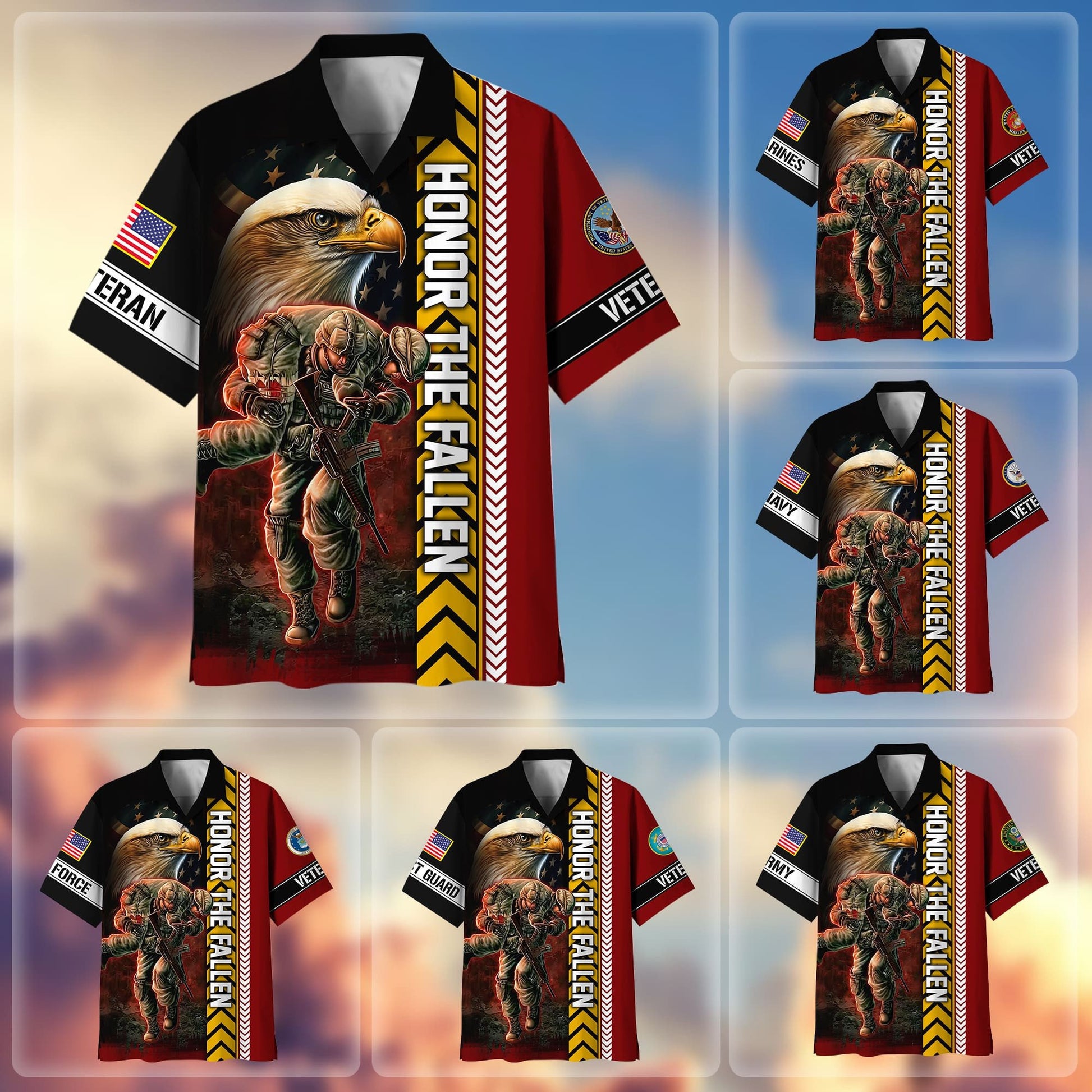 Premium Honor The Fallen US Veterans Hawaii Shirt APVC210303