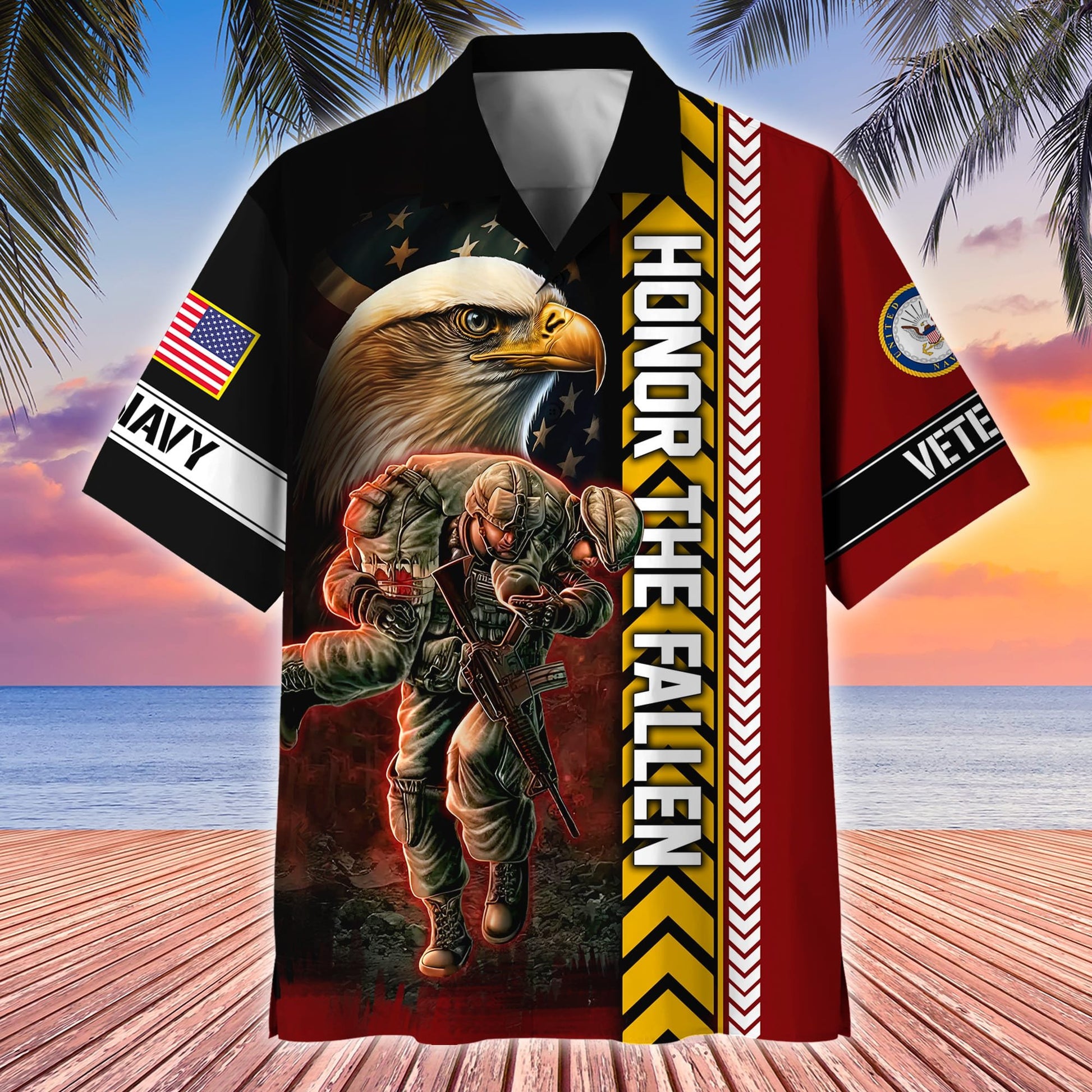 Premium Honor The Fallen US Veterans Hawaii Shirt APVC210303
