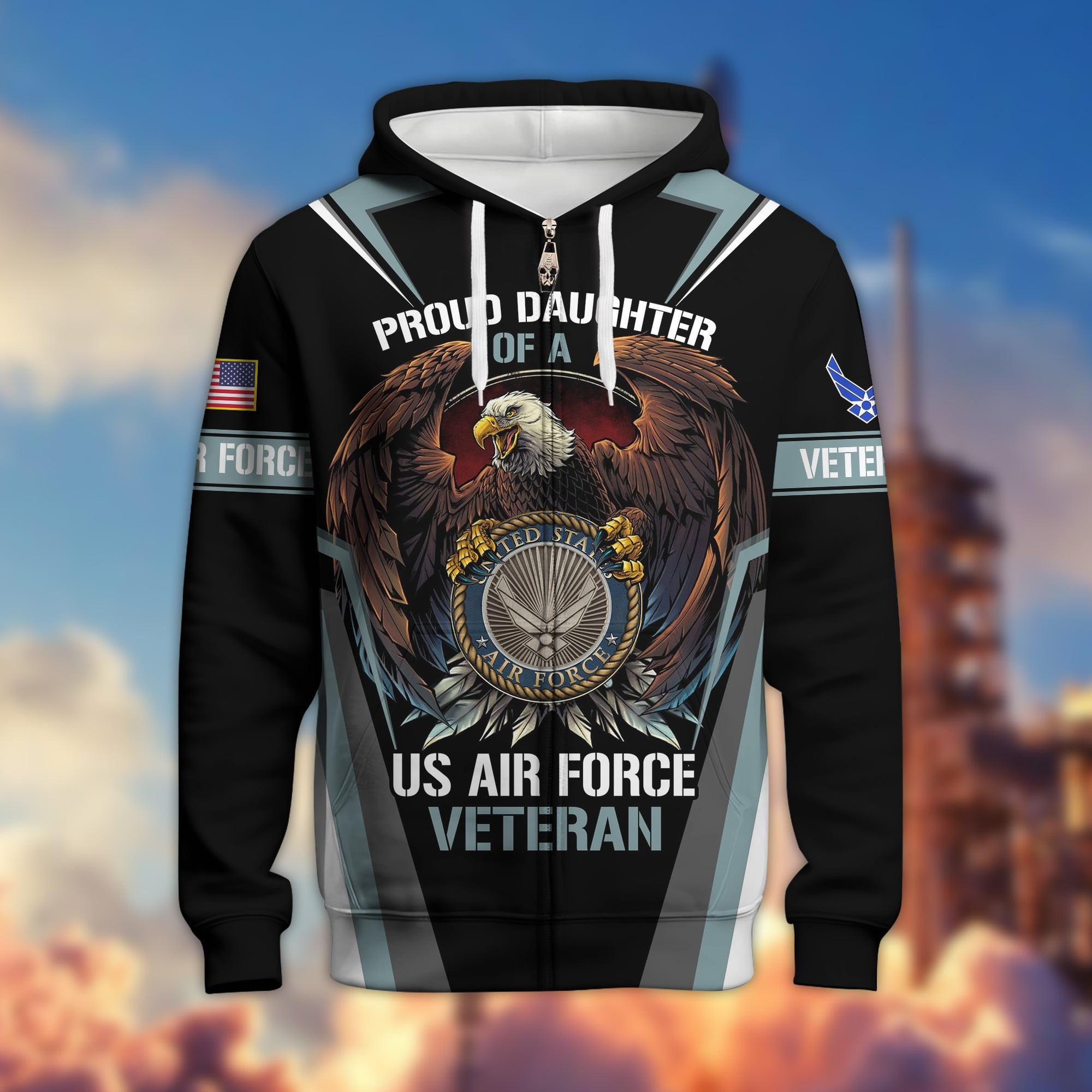 Proud Daughter Of A Vietnam Veteran Zip Hoodie APVC270310