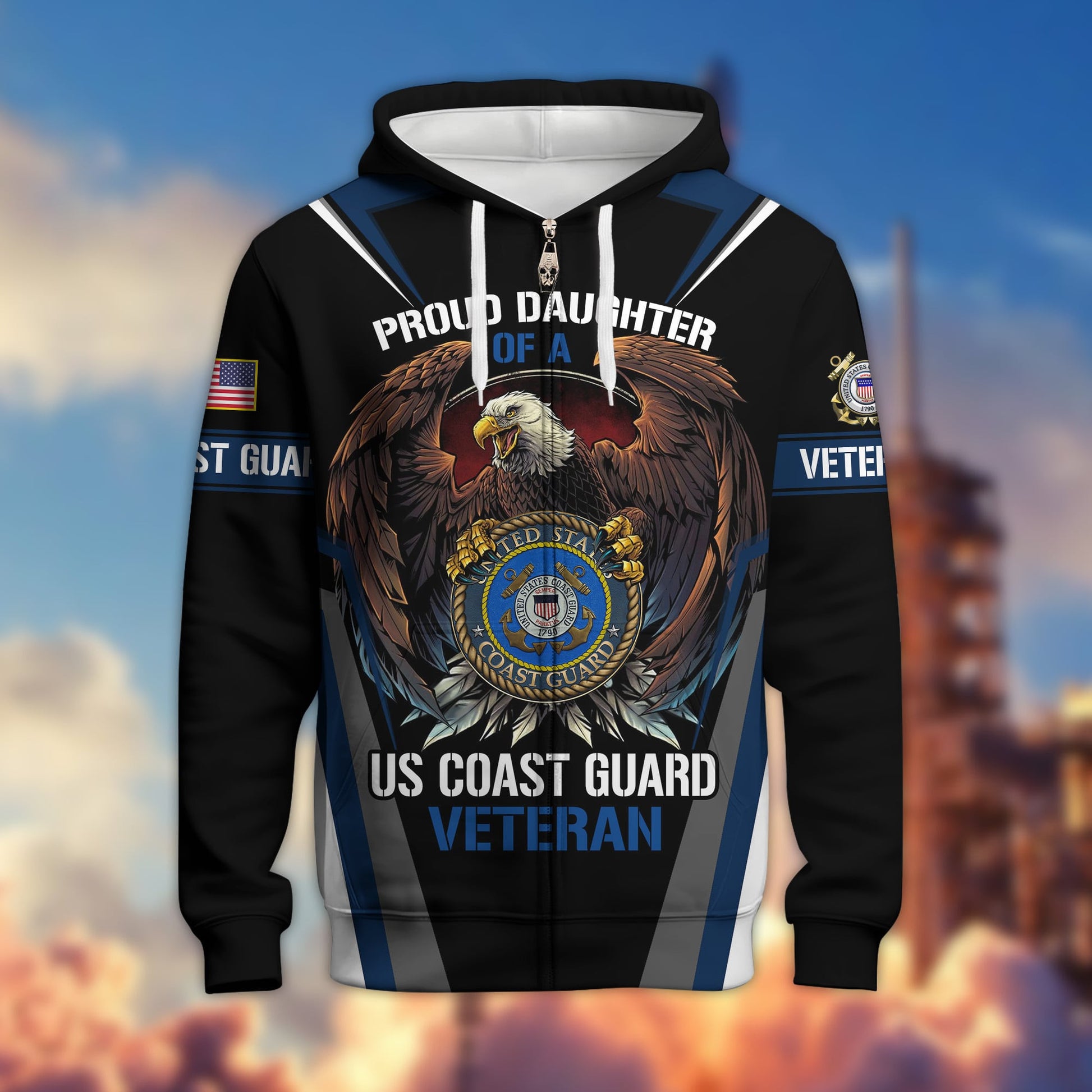 Proud Daughter Of A Vietnam Veteran Zip Hoodie APVC270310