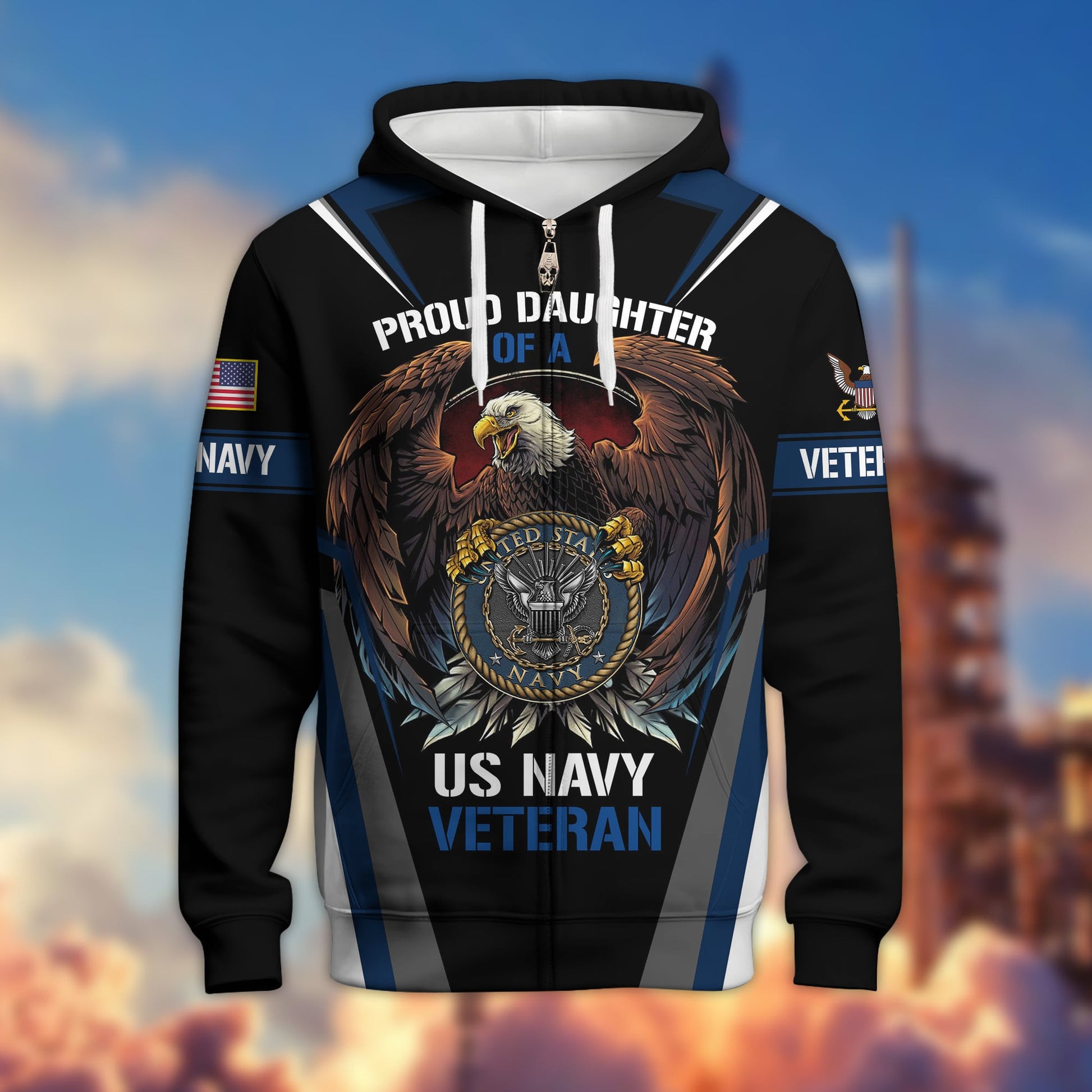 Proud Daughter Of A Vietnam Veteran Zip Hoodie APVC270310