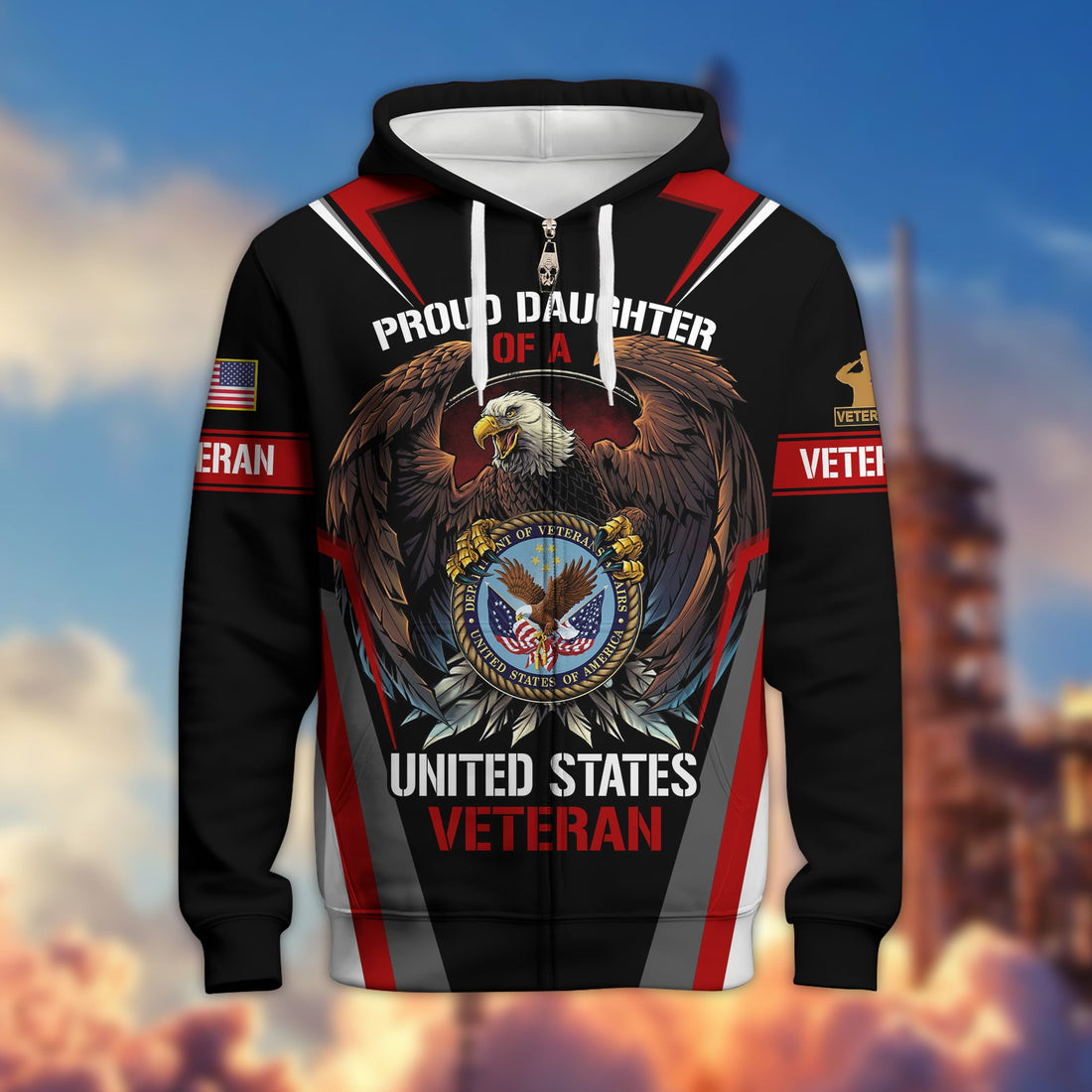 Proud Daughter Of A Vietnam Veteran Zip Hoodie APVC270310