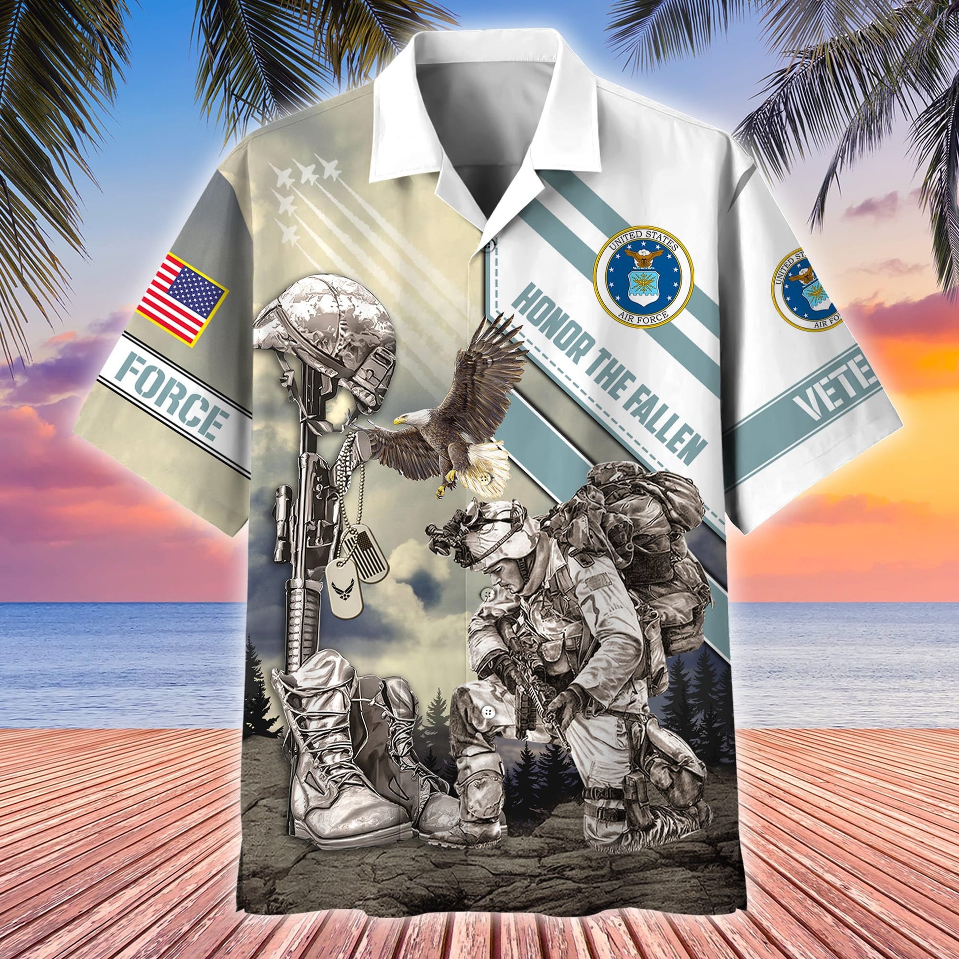 Premium Honor The Fallen US Veterans Hawaii Shirt APVC020401