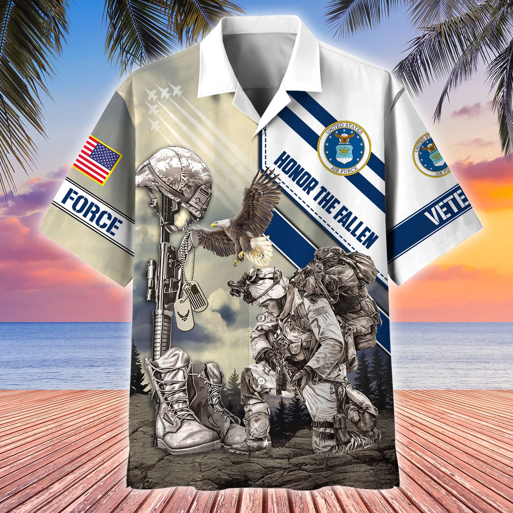 Premium Honor The Fallen US Veterans Hawaii Shirt APVC020401