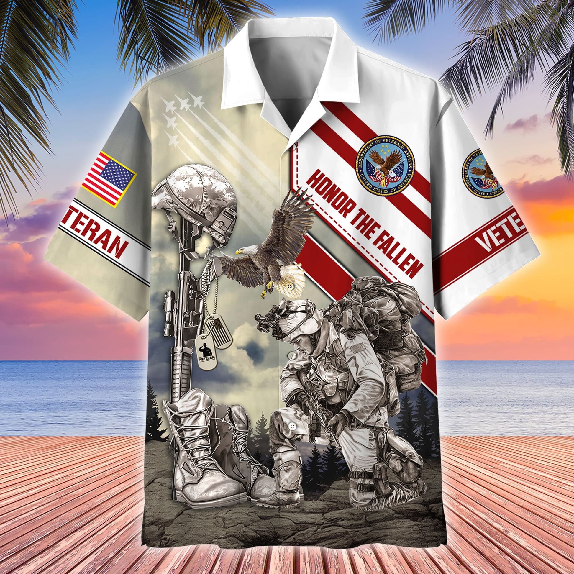 Premium Honor The Fallen US Veterans Hawaii Shirt APVC020401