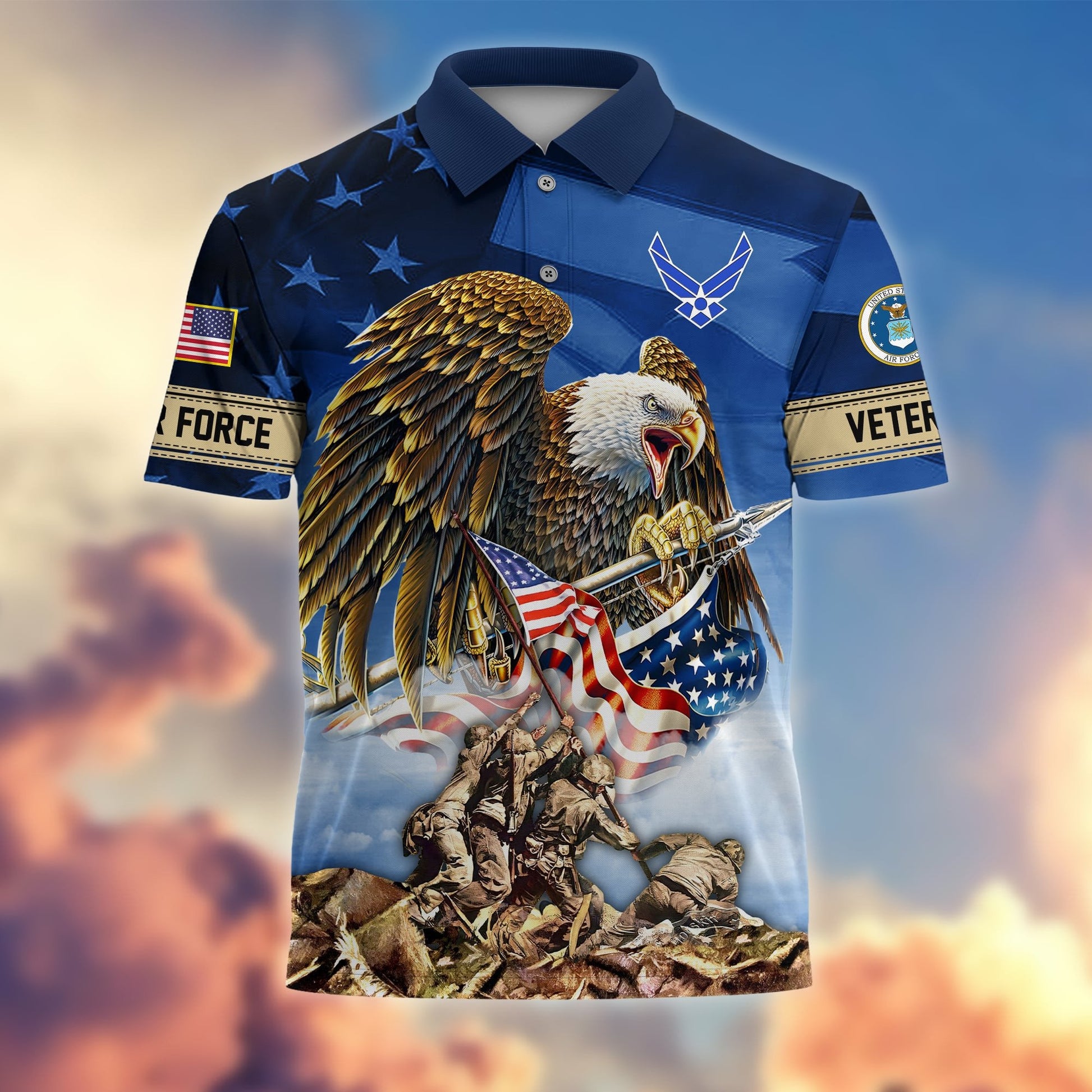 Premium American Pride US Veterans Polo Shirt APVC020402