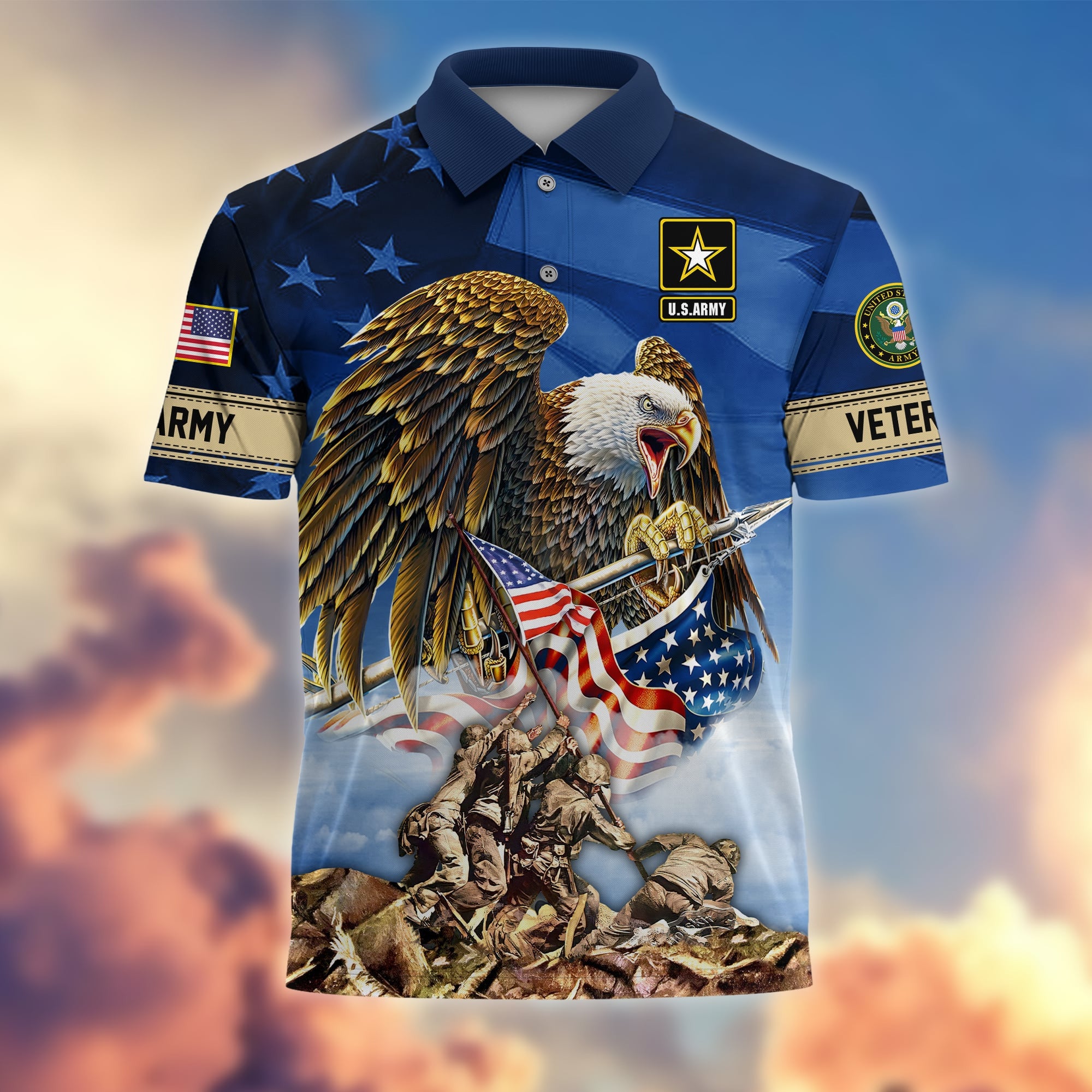 Premium American Pride US Veterans Polo Shirt APVC020402