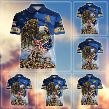 Premium American Pride US Veterans Polo Shirt APVC020402