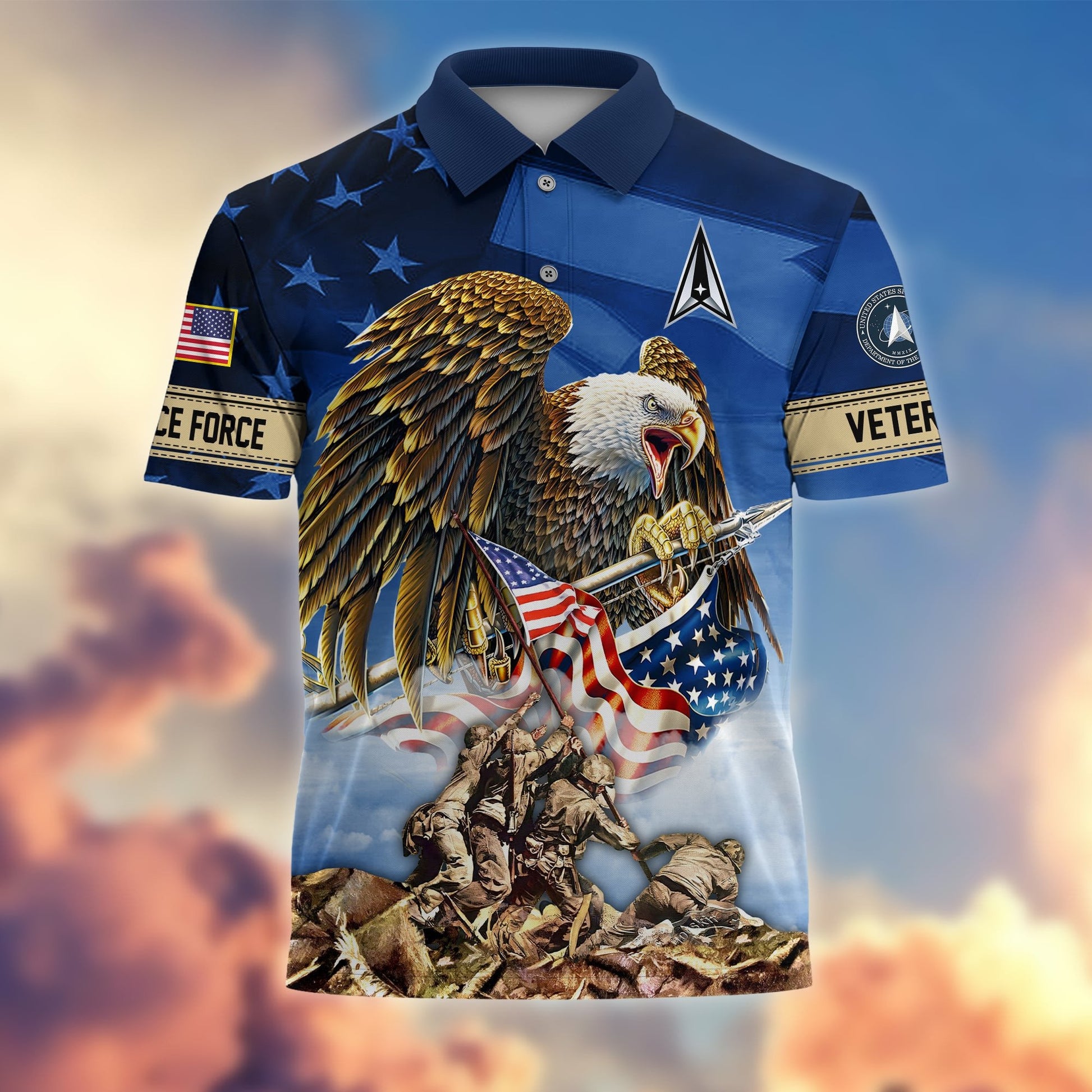 Premium American Pride US Veterans Polo Shirt APVC020402