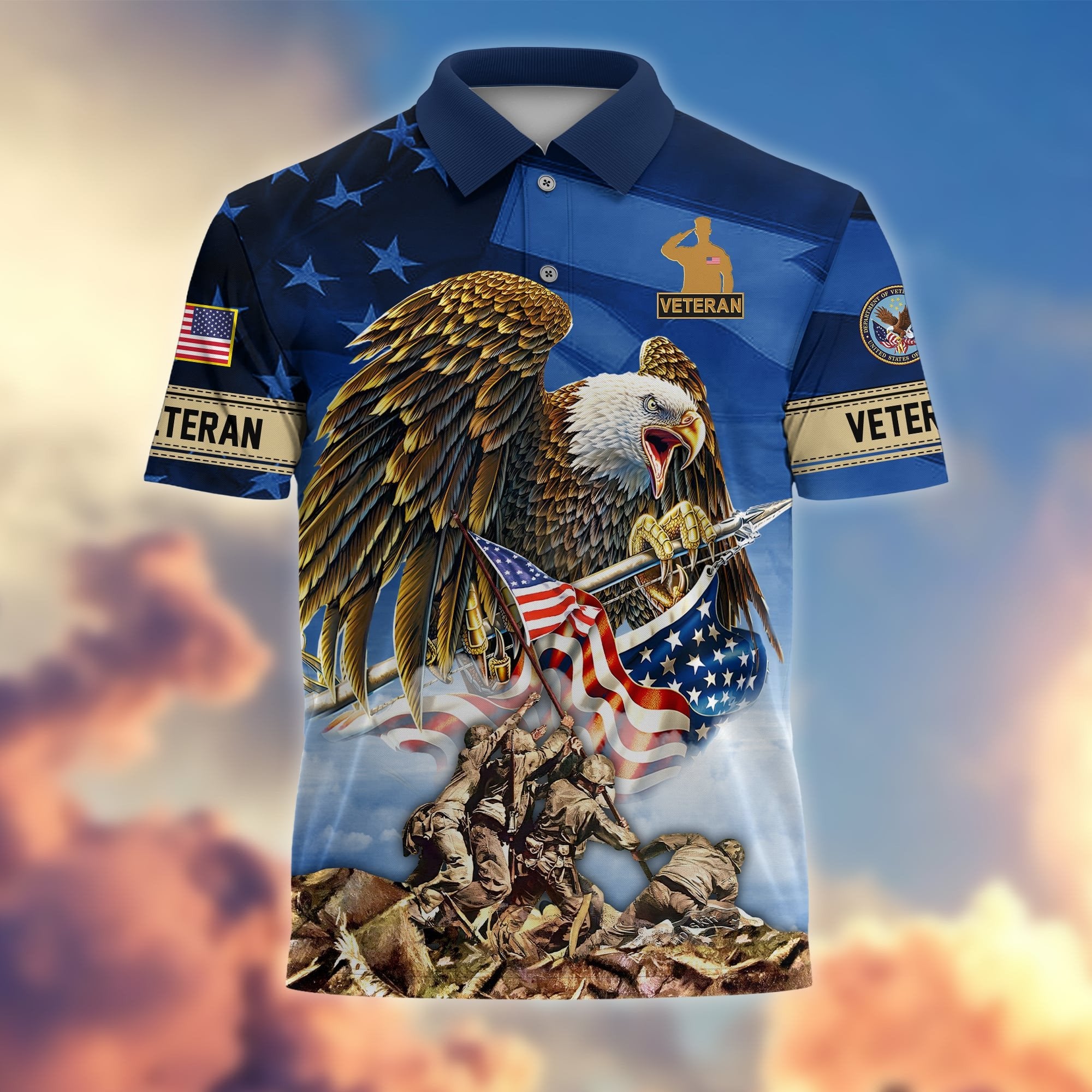 Premium American Pride US Veterans Polo Shirt APVC020402