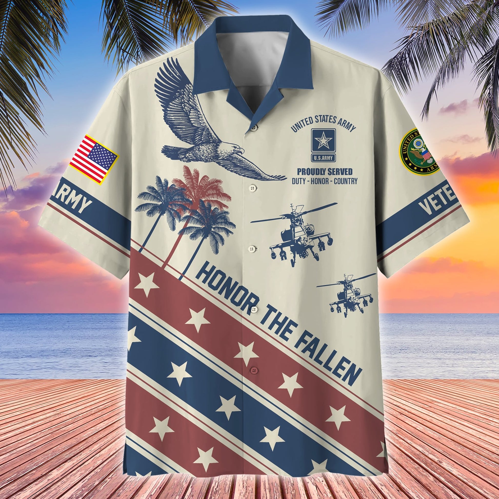 Premium Honor The Fallen US Veterans Hawaii Shirt APVC030401