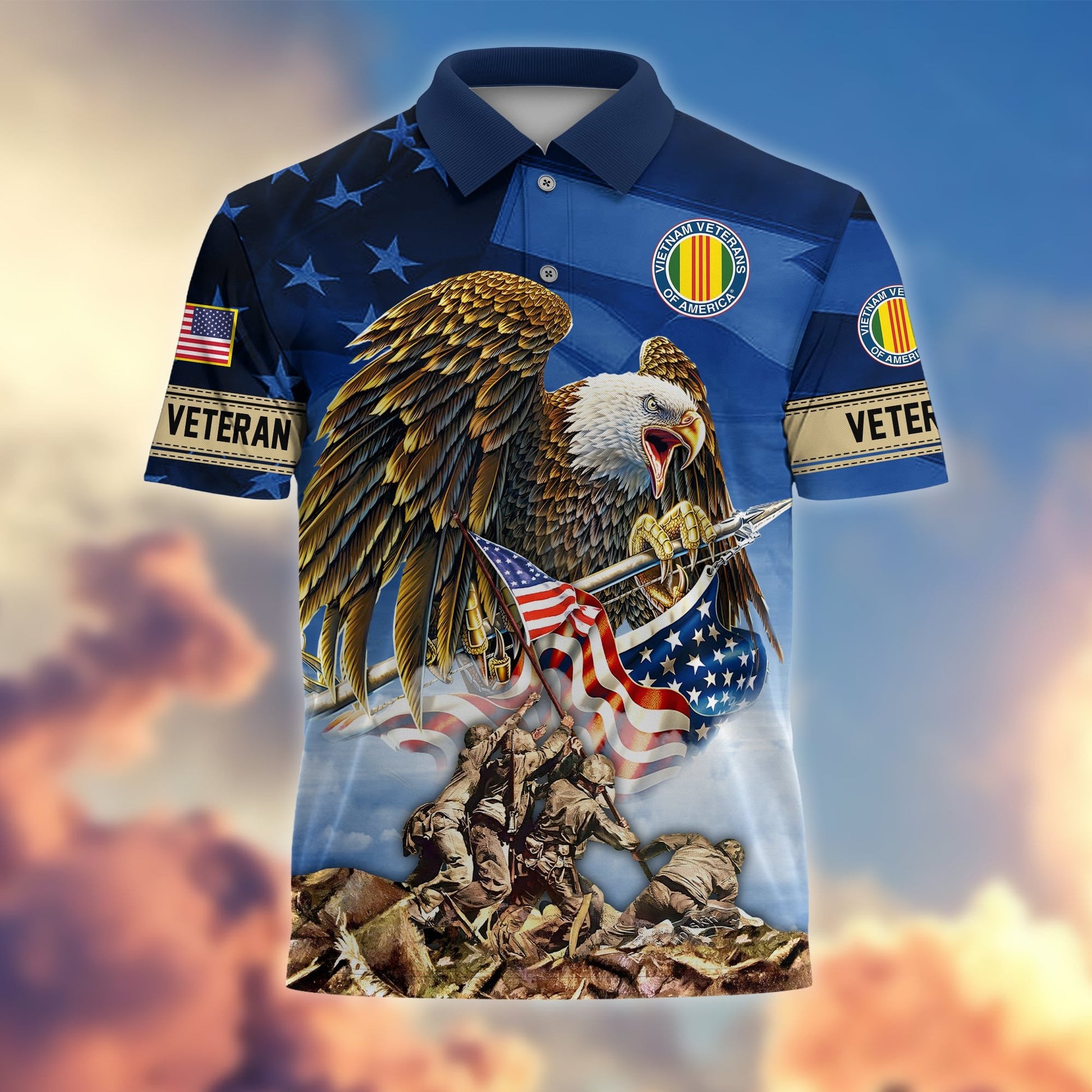 Premium American Pride US Veterans Polo Shirt APVC020402