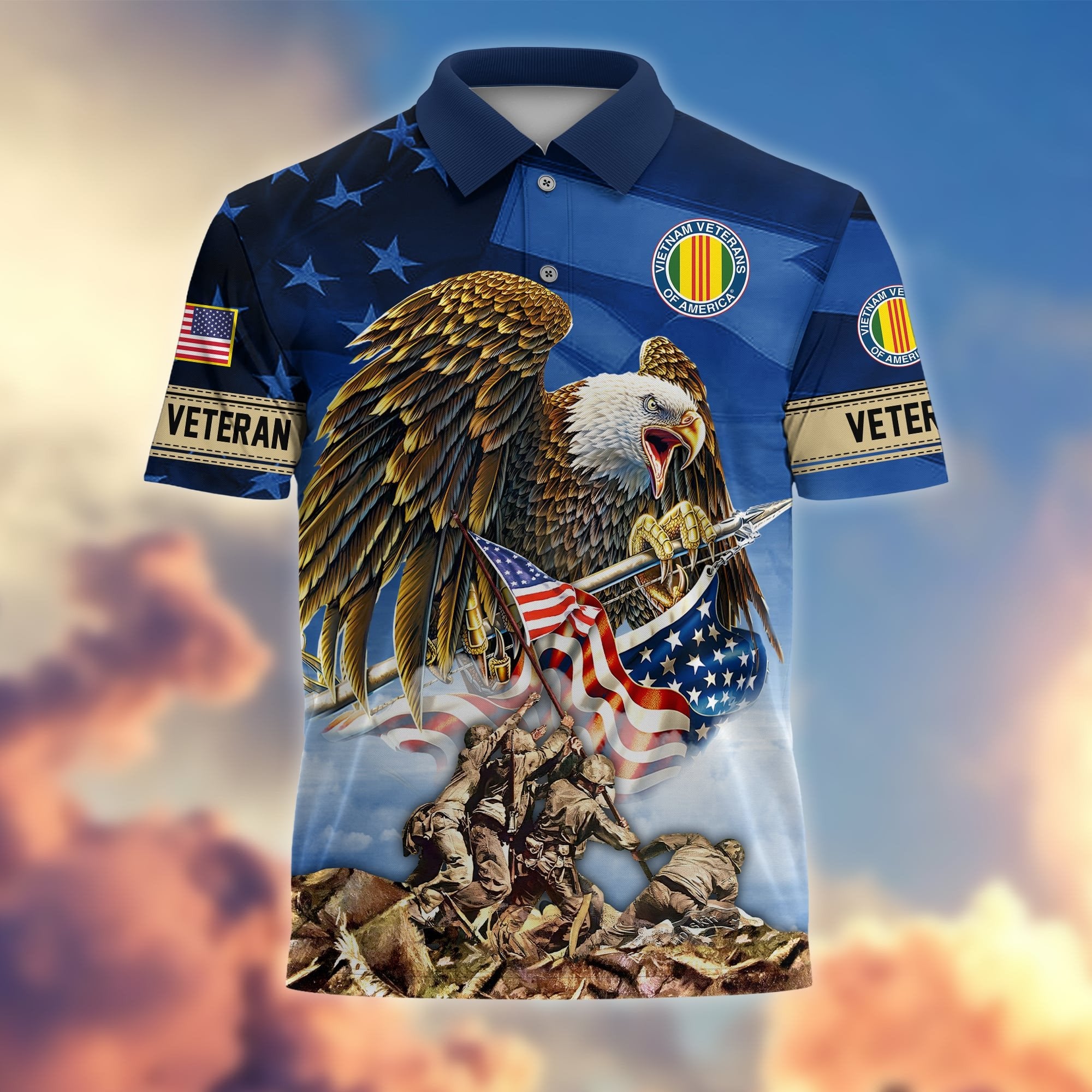 Premium American Pride US Veterans Polo Shirt APVC020402