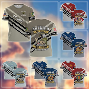 Premium Being A Soldier Is An Honor US Veterans T-Shirt APVC260401