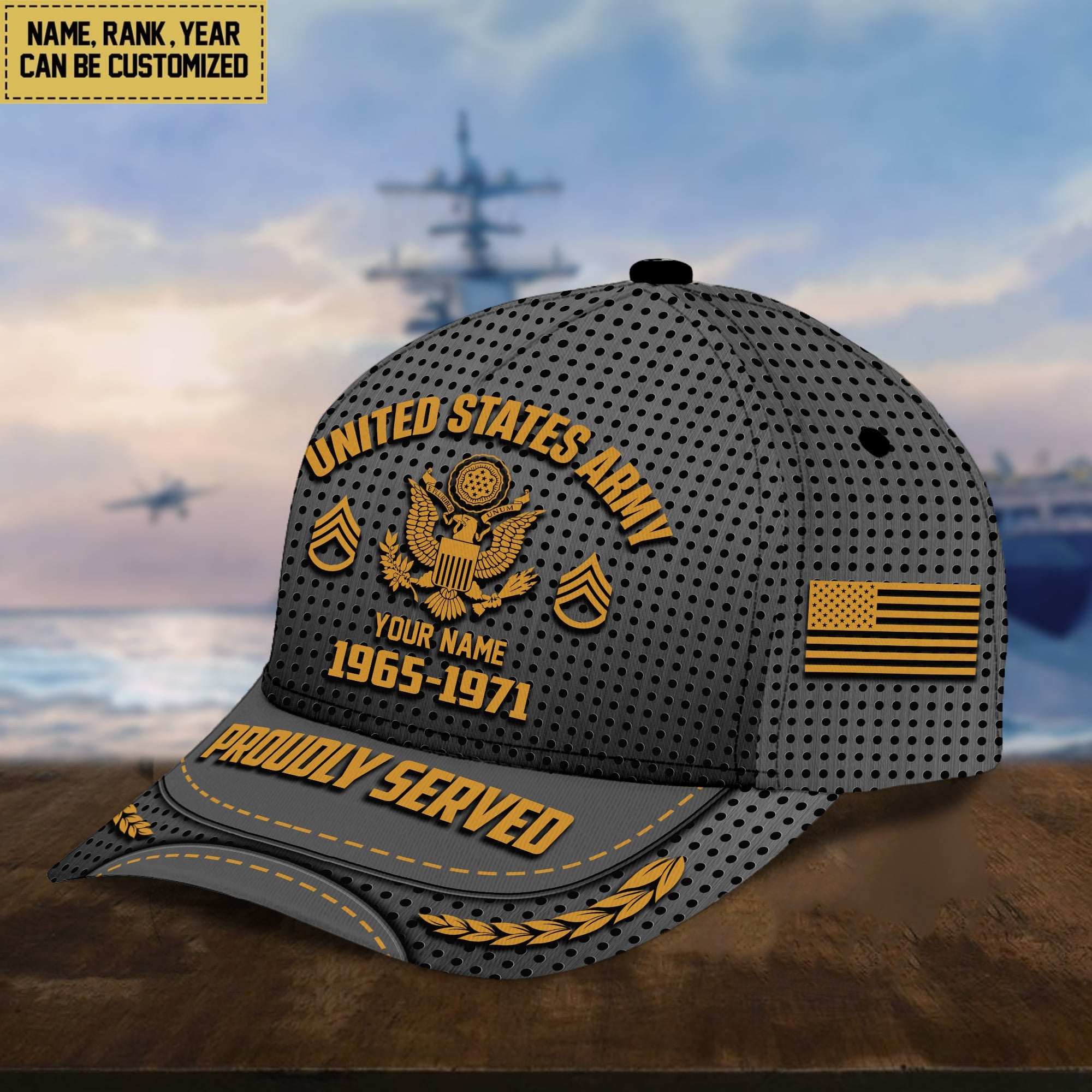 US Army Veterans Personalized Baseball Cap, Gift For Veterans Day, Father's Day, Memorial Day VPVC000201