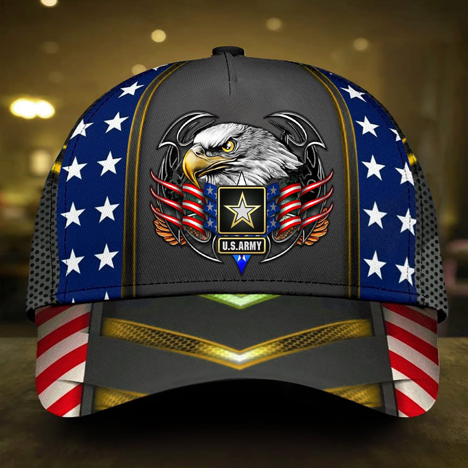 Premium U.S Multiple Service Veteran 3D Cap PVC080304