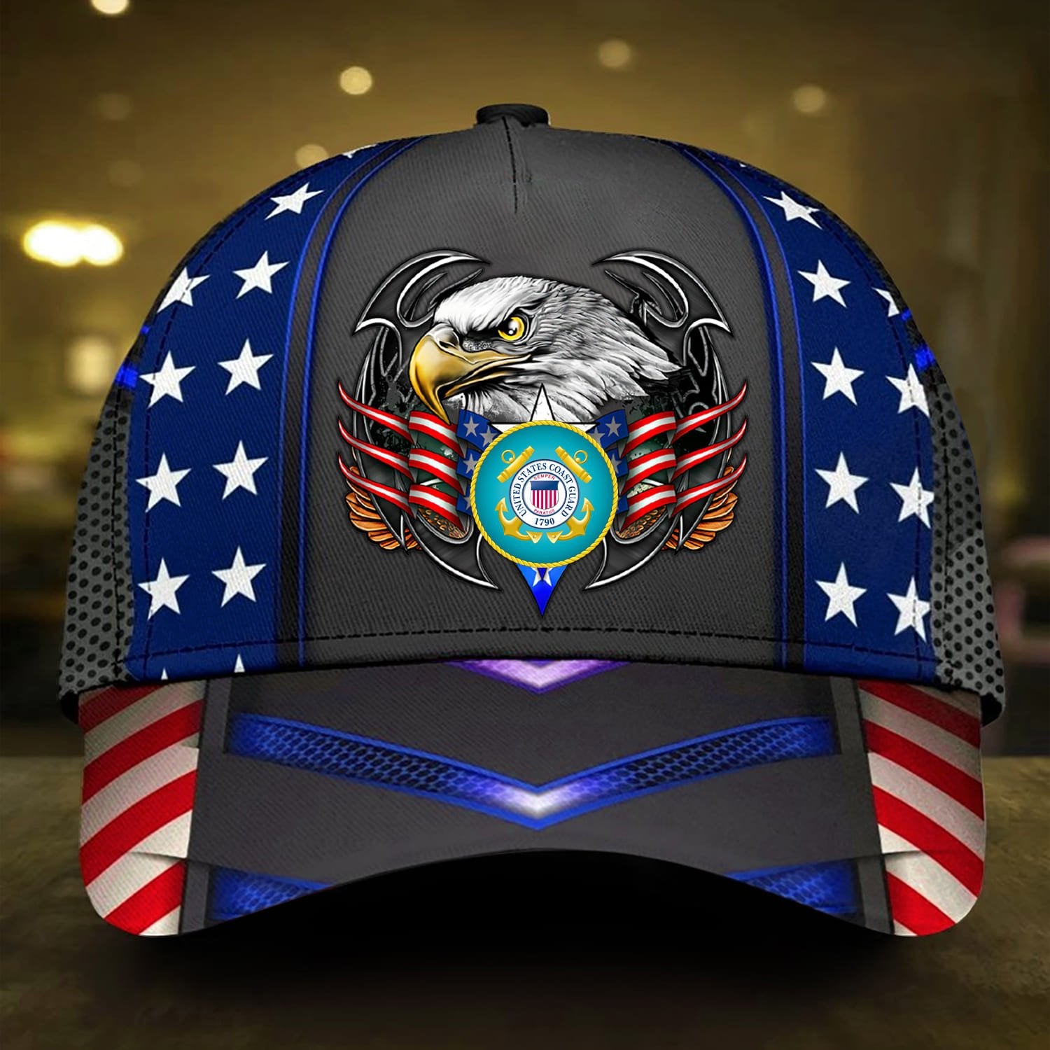 Premium U.S Multiple Service Veteran 3D Cap PVC080304