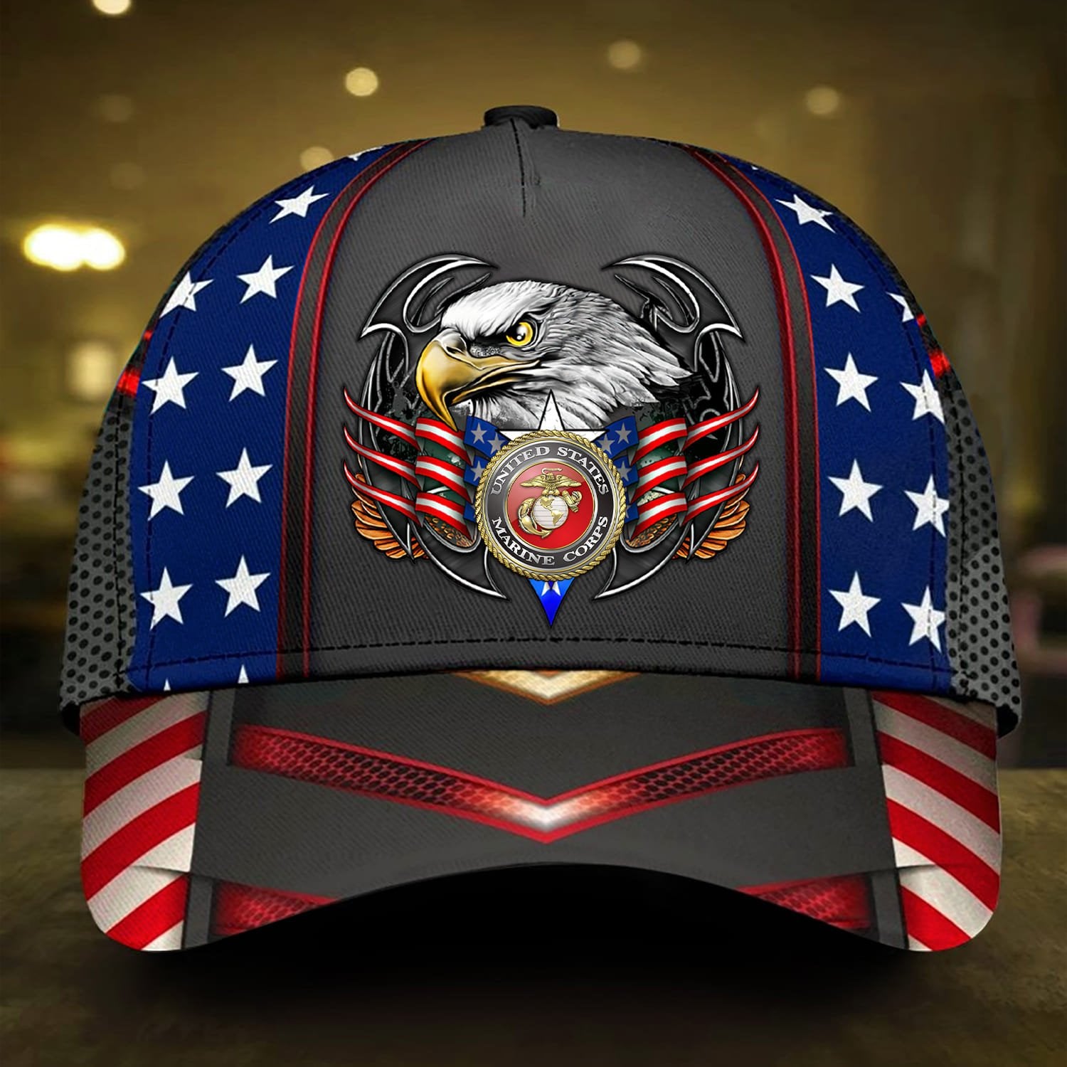 Premium U.S Multiple Service Veteran 3D Cap PVC080304