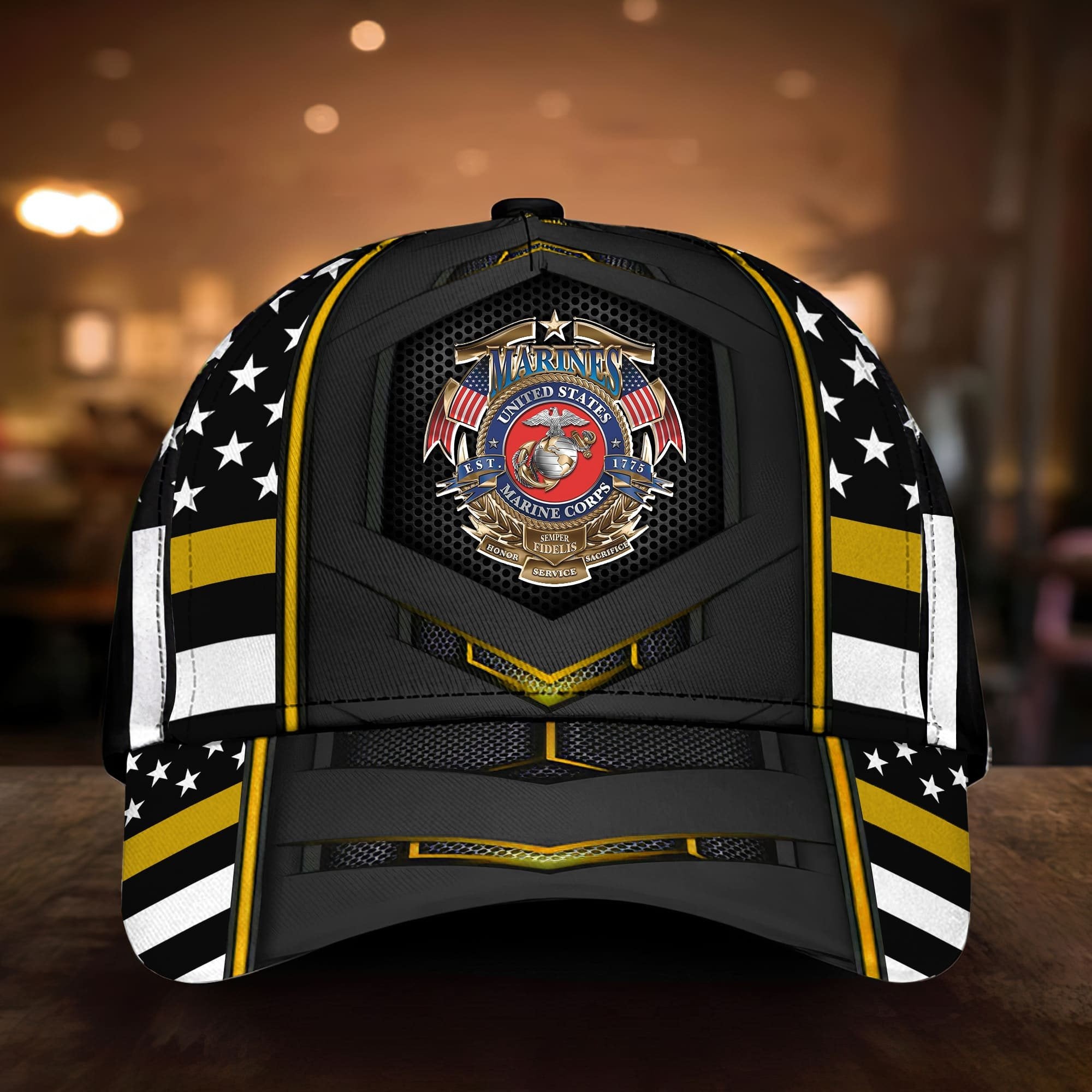 Premium Multiple US Military Services Veteran Cap PVC241101