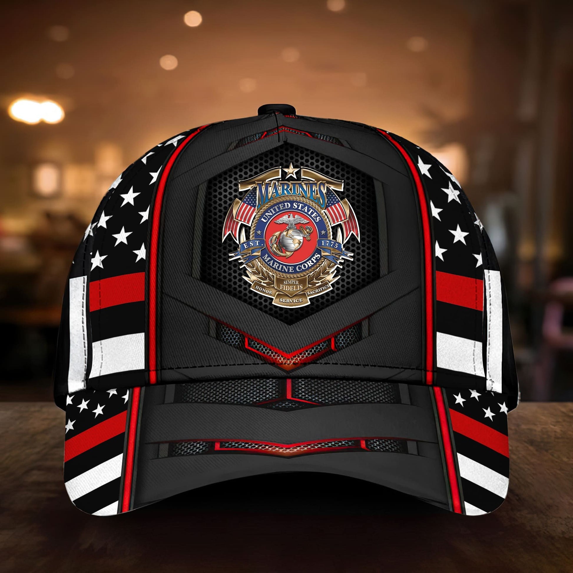 Premium Multiple US Military Services Veteran Cap PVC241101