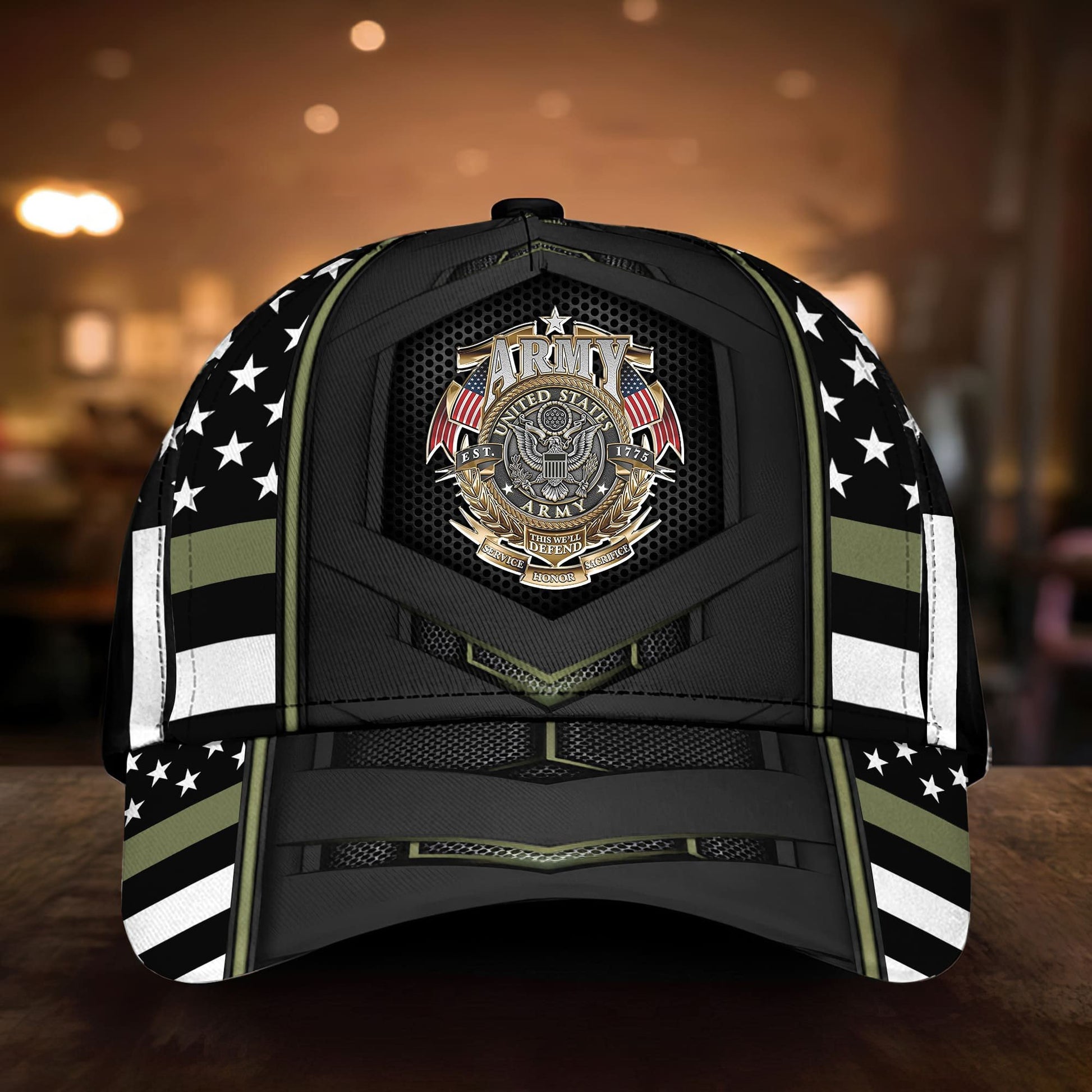 Premium Multiple US Military Services Veteran Cap PVC241101