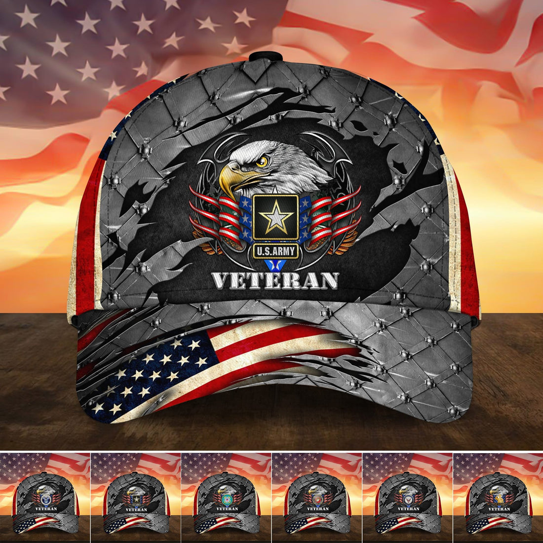 Premium US Veteran 3D Cap PVC080303