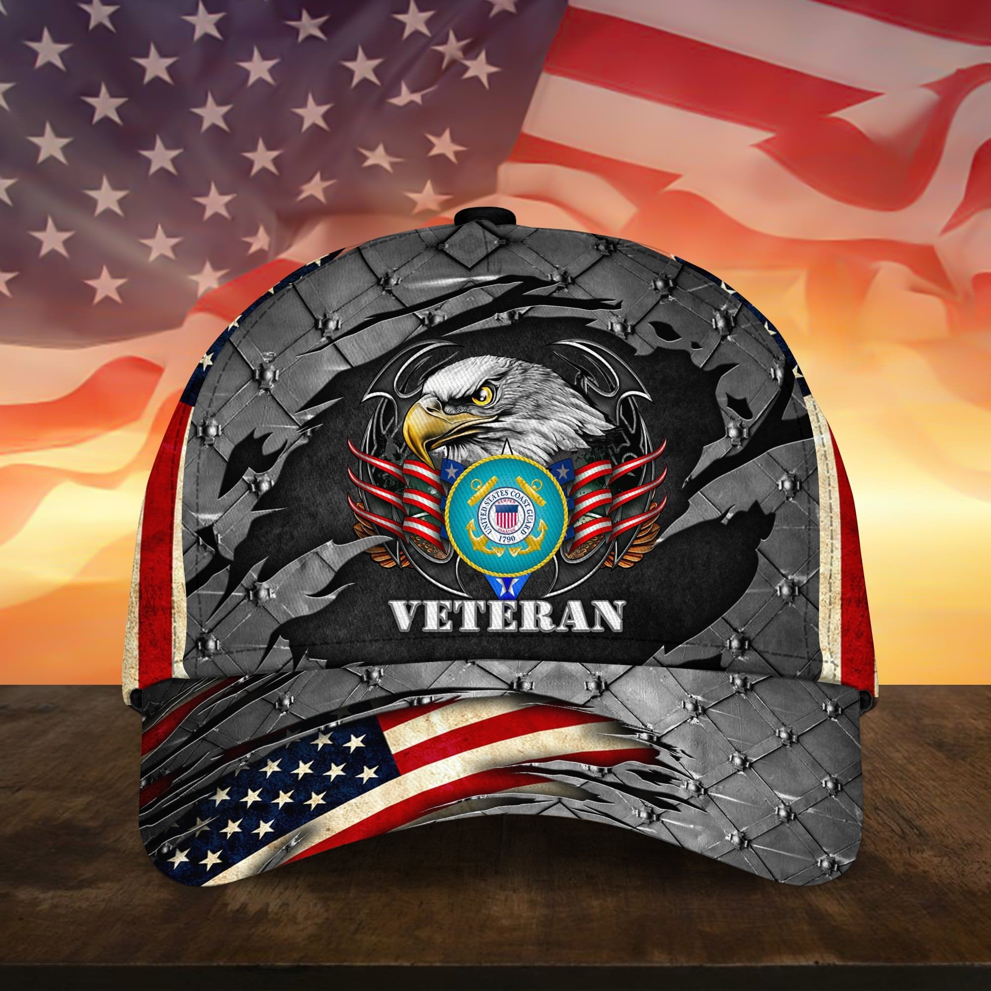 Premium US Veteran 3D Cap PVC080303