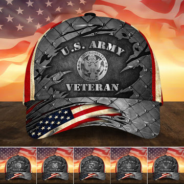 Premium U.S Multiple Service Veteran 3D Cap PVC010302