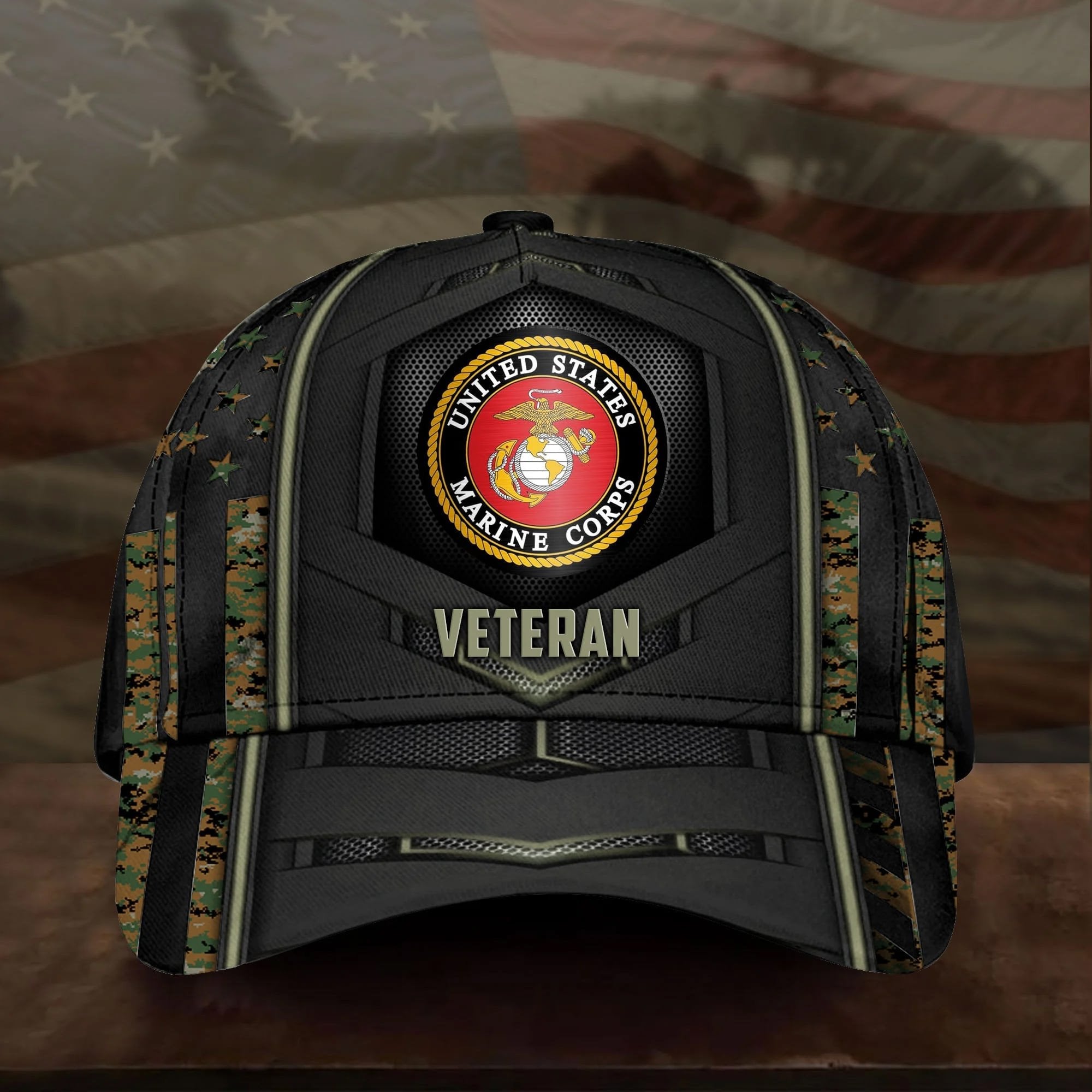 Premium US Veteran 3D Cap PVC080402