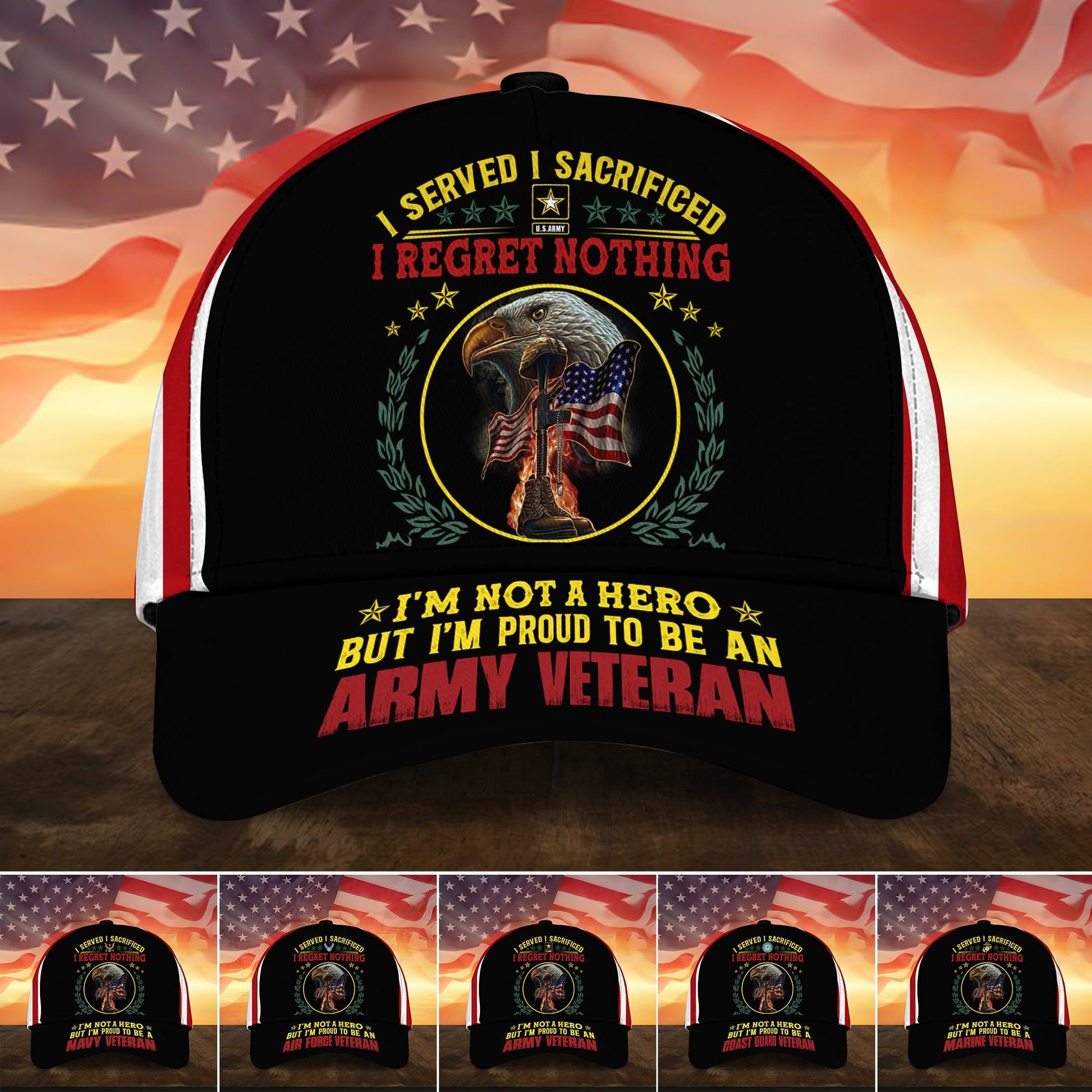 Premium US Veteran 3D Cap PVC220202
