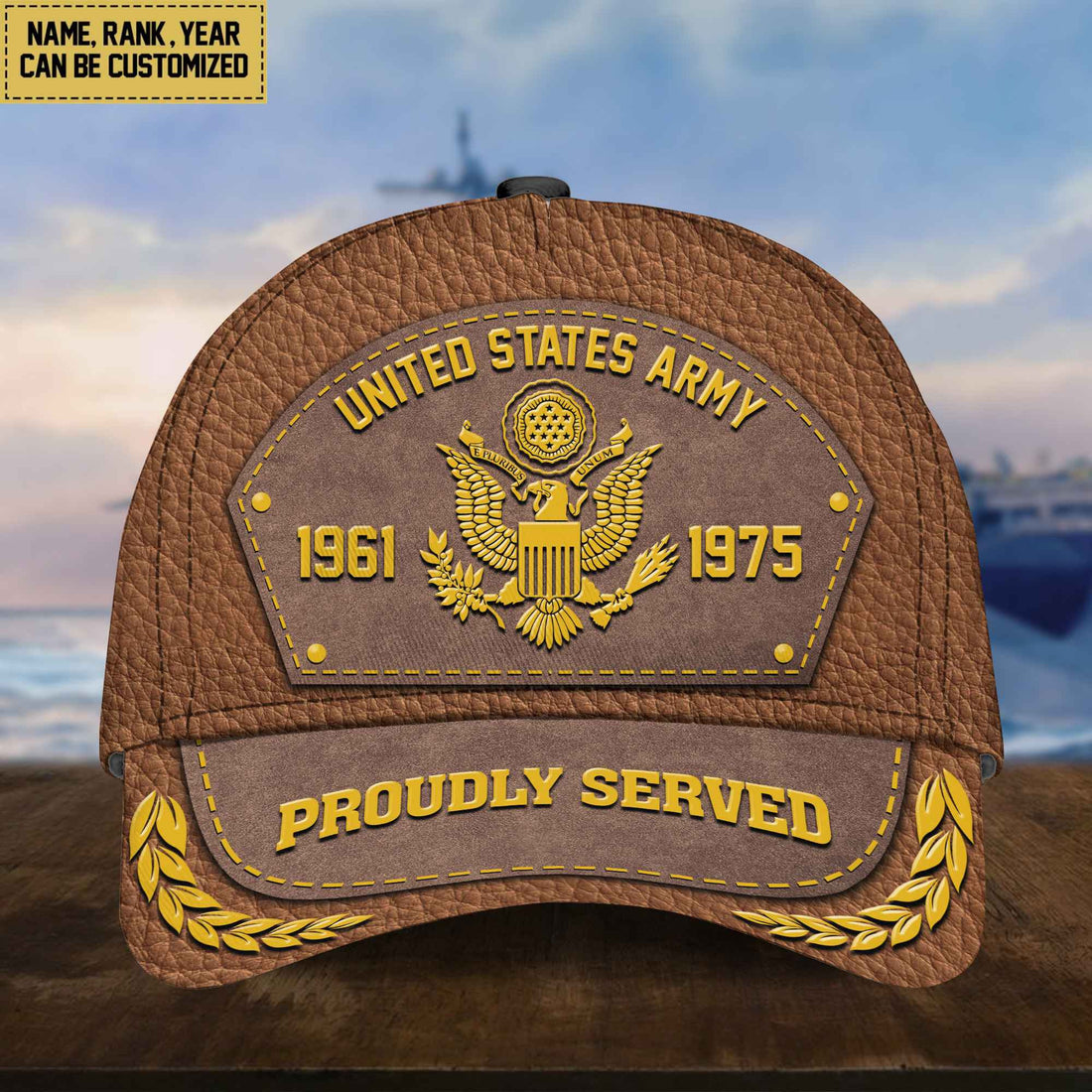 Customized US Army Veteran Cap, Gift For Veterans Day, Father's Day, Memorial Day VPVC000401