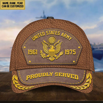 Customized US Army Veteran Cap, Gift For Veterans Day, Father's Day, Memorial Day VPVC000401
