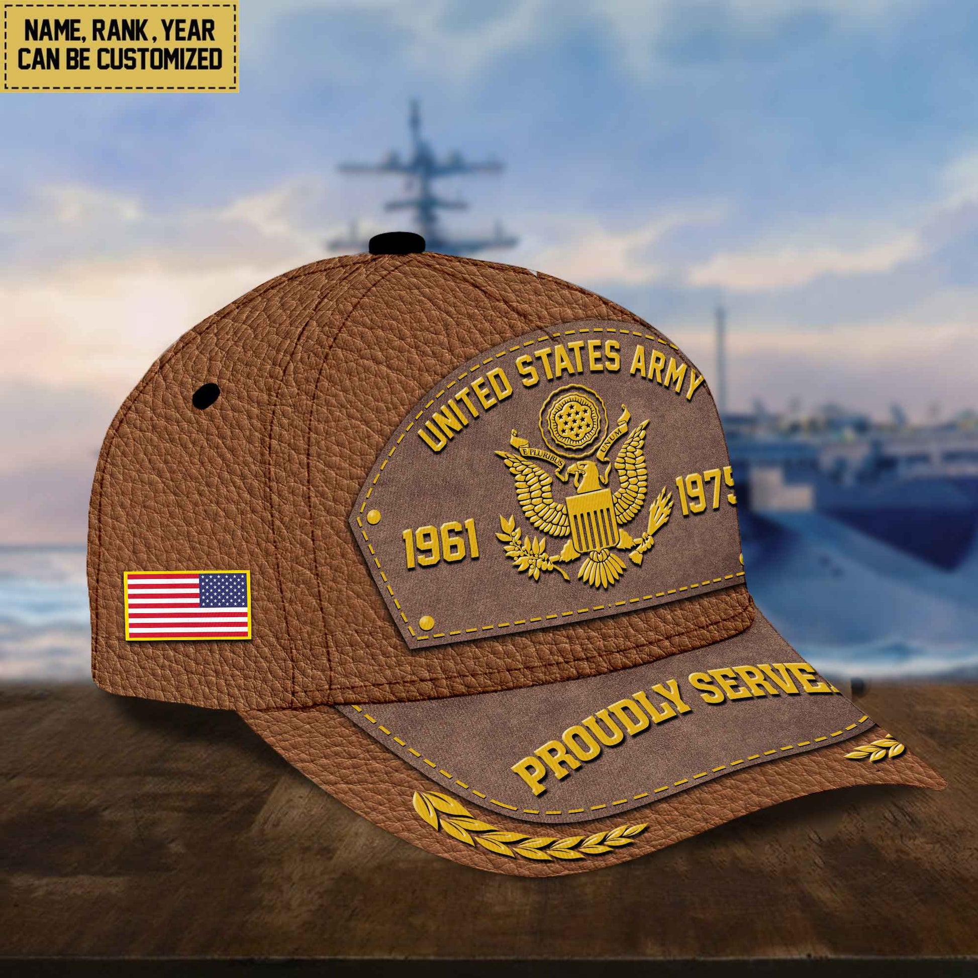 Customized US Army Veteran Cap, Gift For Veterans Day, Father's Day, Memorial Day VPVC000401