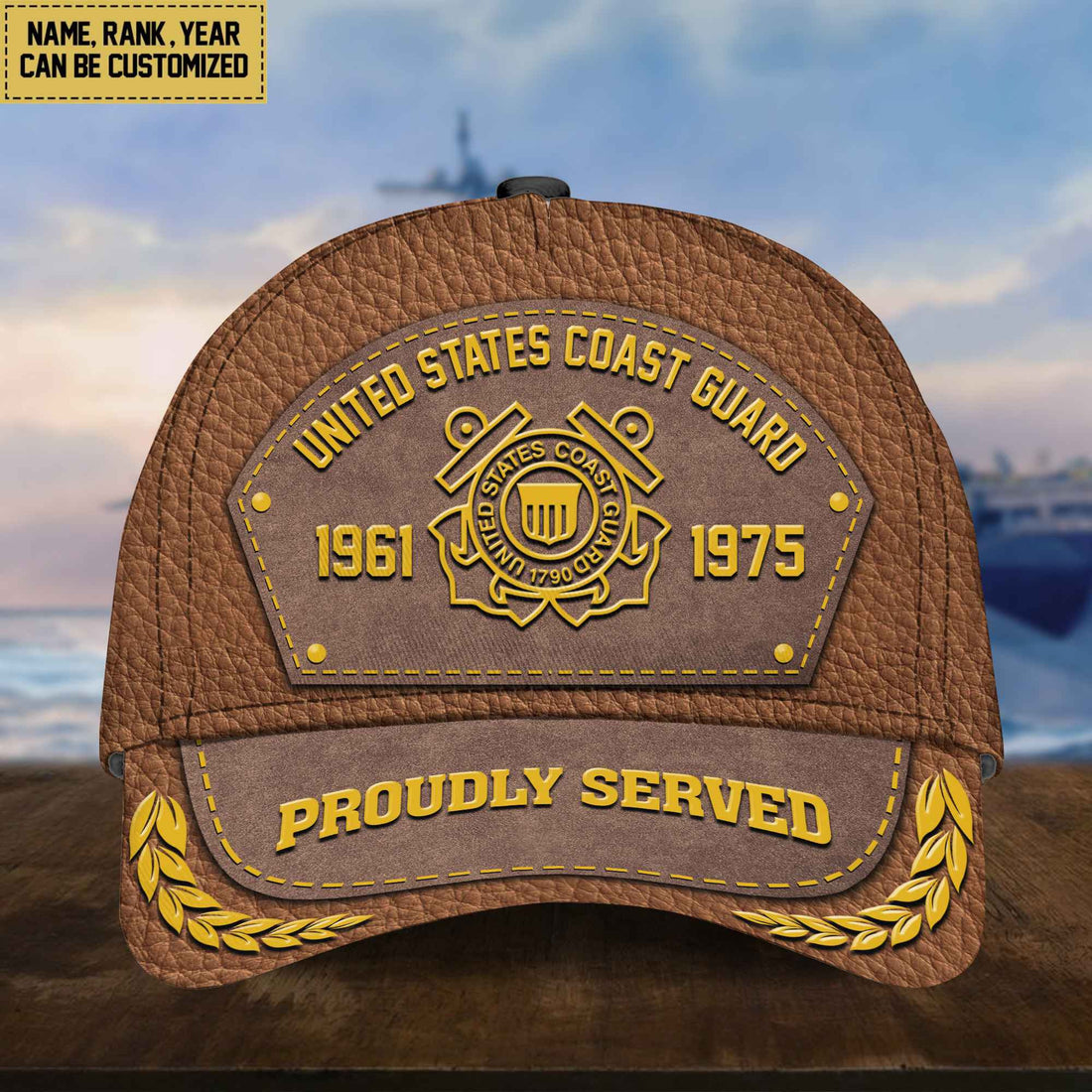 Customized USCG Veteran Cap, Gift For Veterans Day, Father's Day, Memorial Day VPVC000405
