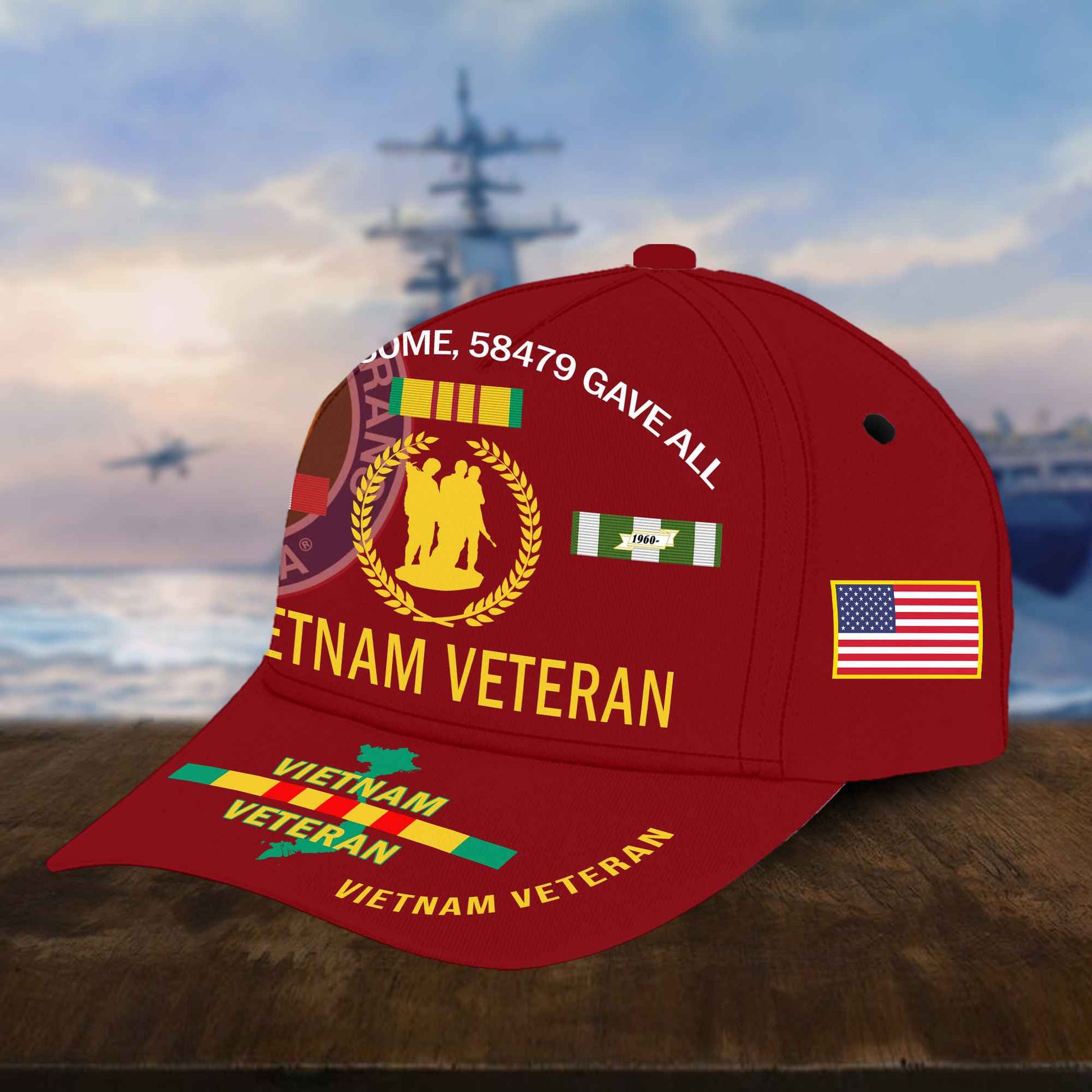 Vietnam Veteran Hat, Personalized Cap Gift For Gift For Veterans Day, Father's Day, Memorial Day VPVC0011