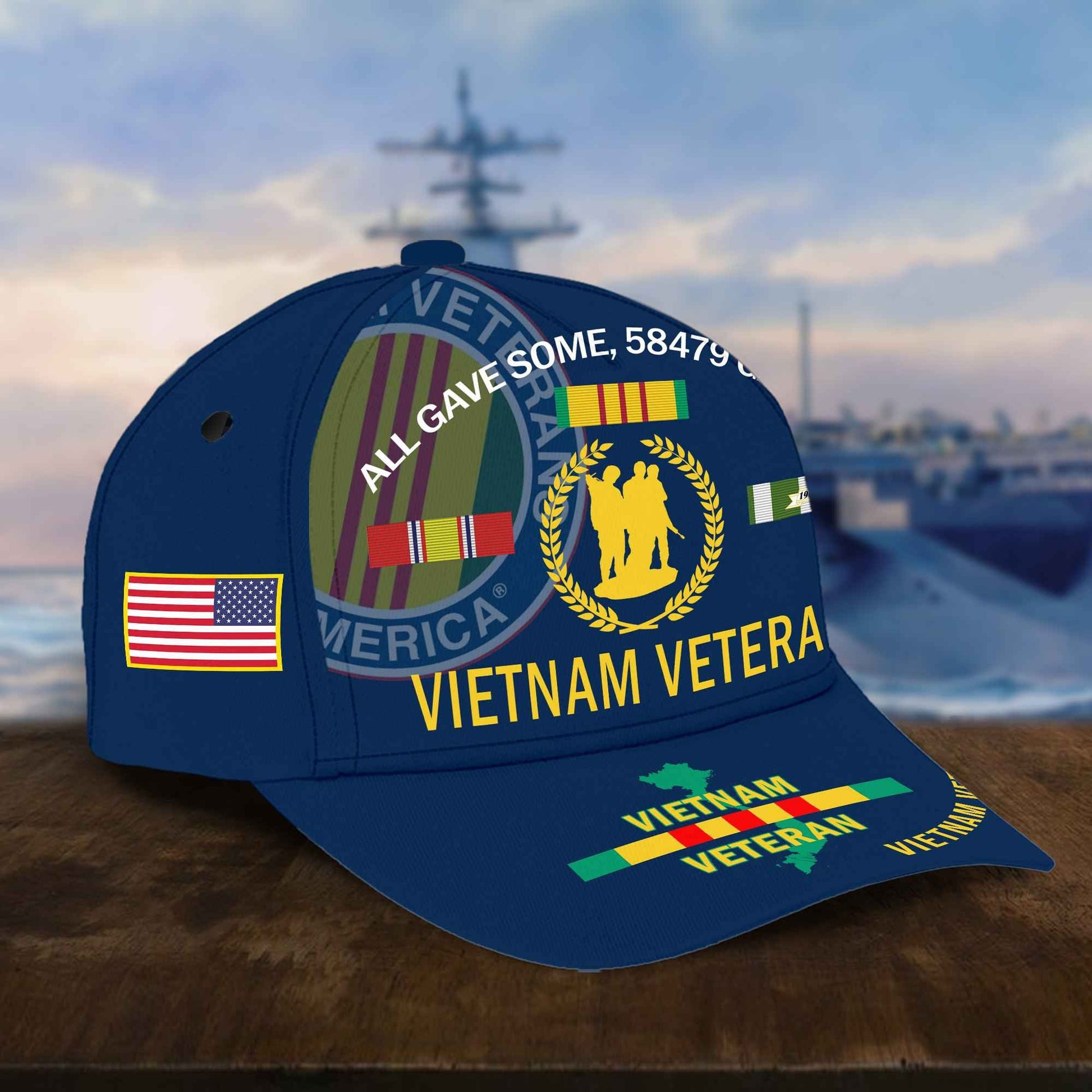 Vietnam Veteran Hat, Personalized Cap Gift For Gift For Veterans Day, Father's Day, Memorial Day VPVC0011
