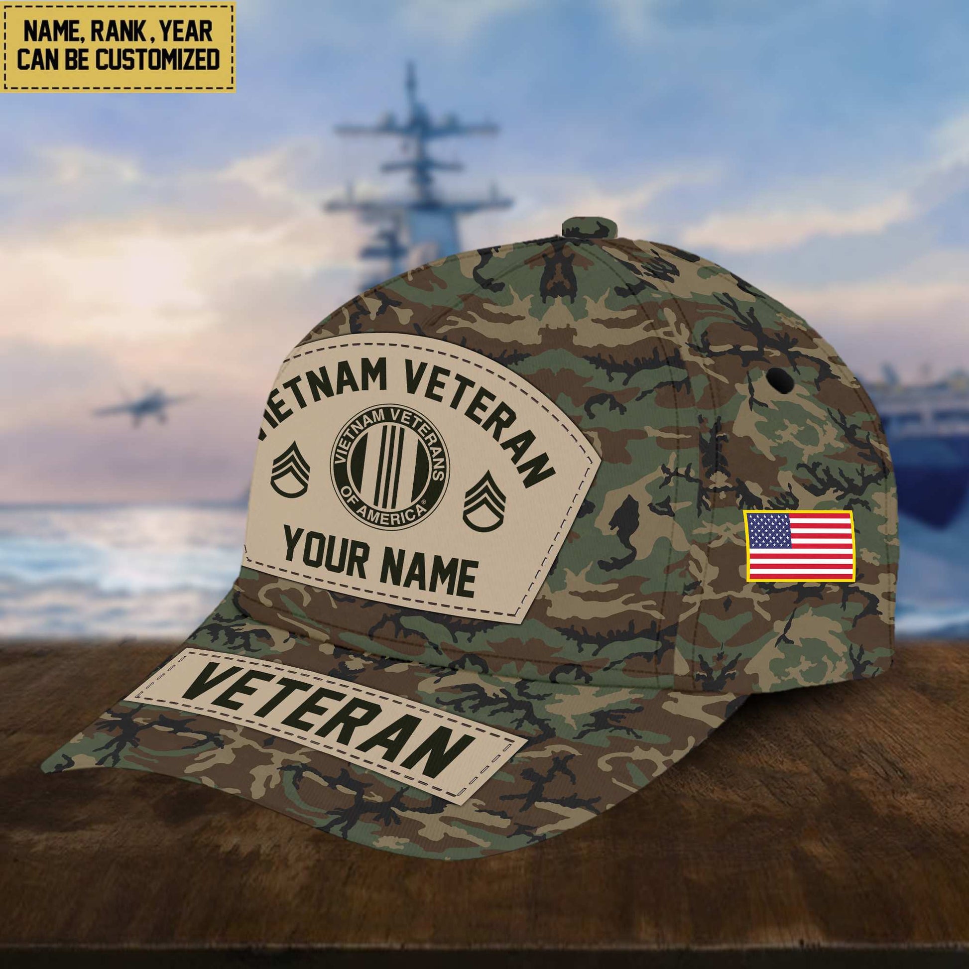Personalized Vietnam Veteran Hat - Custom Military Rank Name And Cap Printing VPVC001306