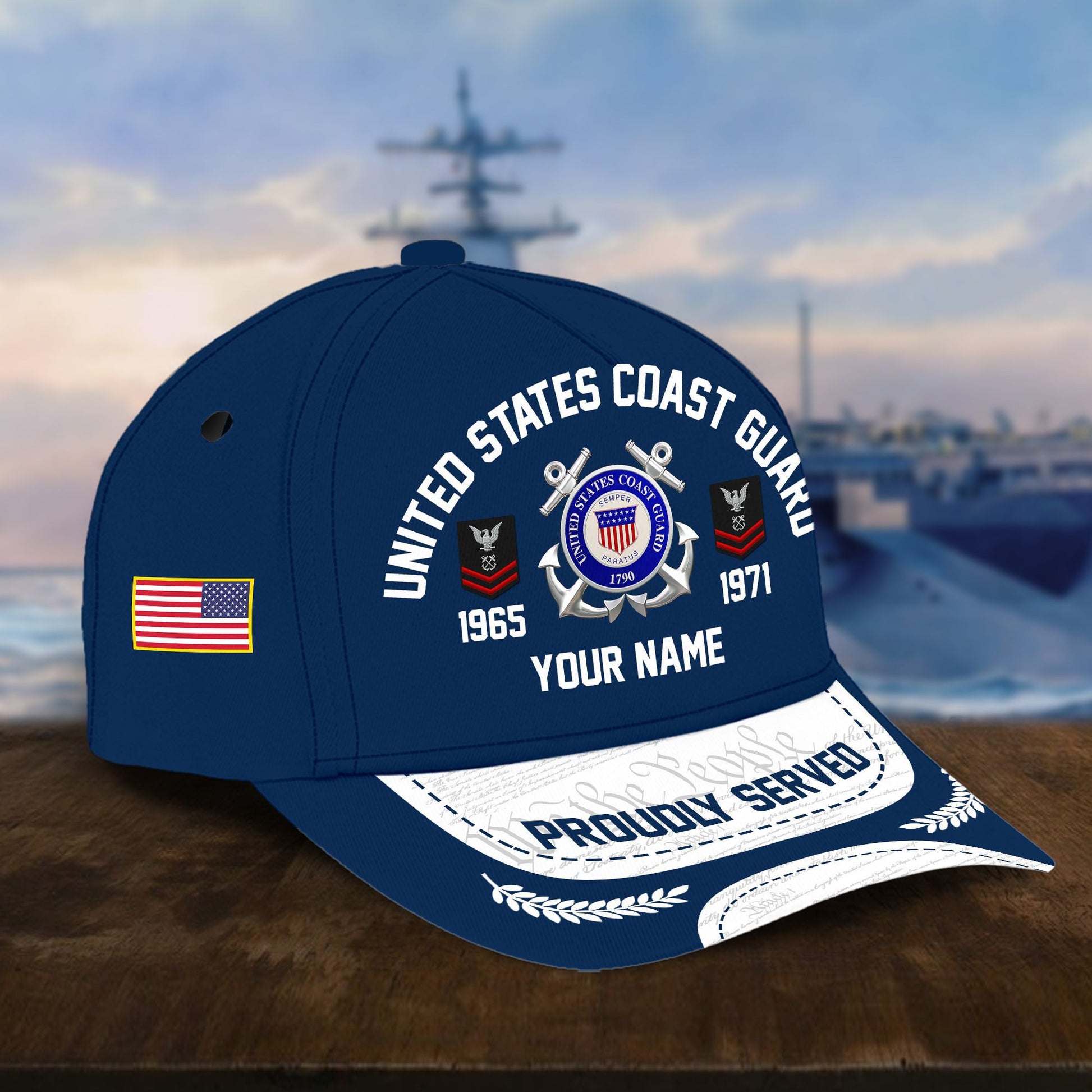 USCG Custom Hat - Military Coast Guard Honor Cap VPVC001405