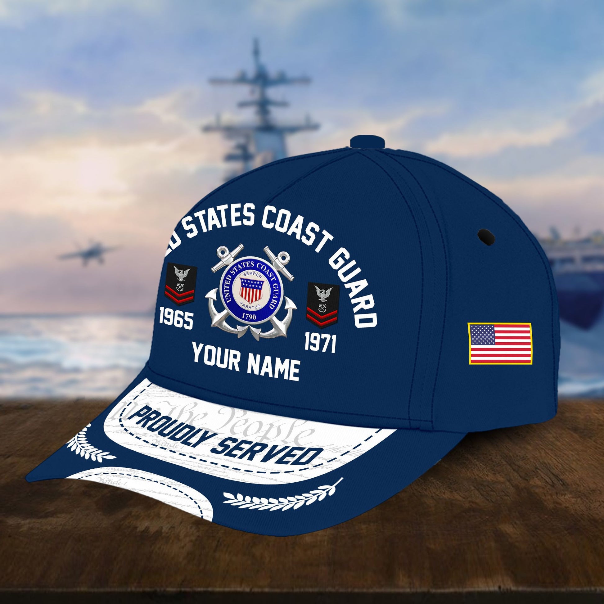 USCG Custom Hat - Military Coast Guard Honor Cap VPVC001405