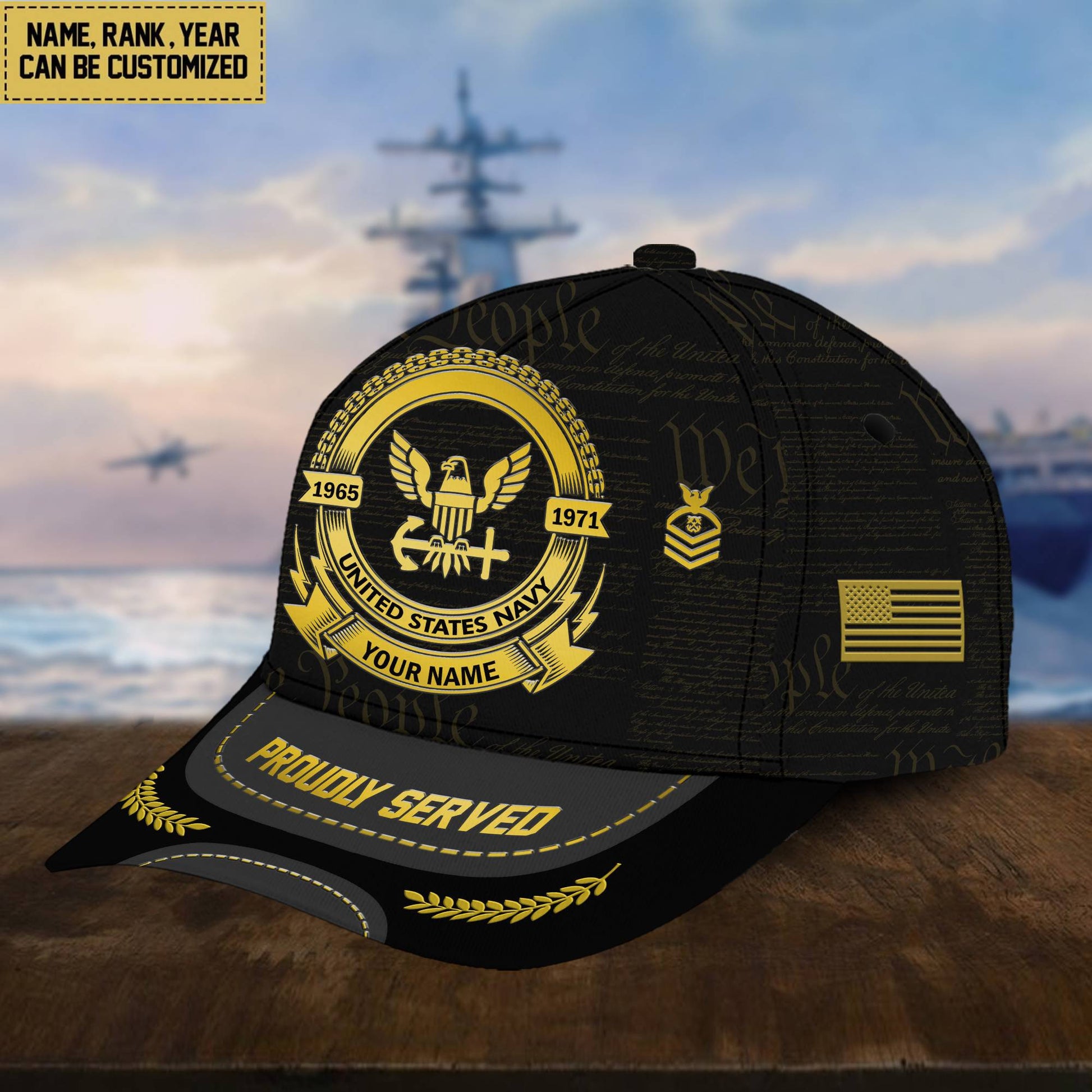 US Navy Veteran Hat - Military Honor Navy Cap VPVC001702